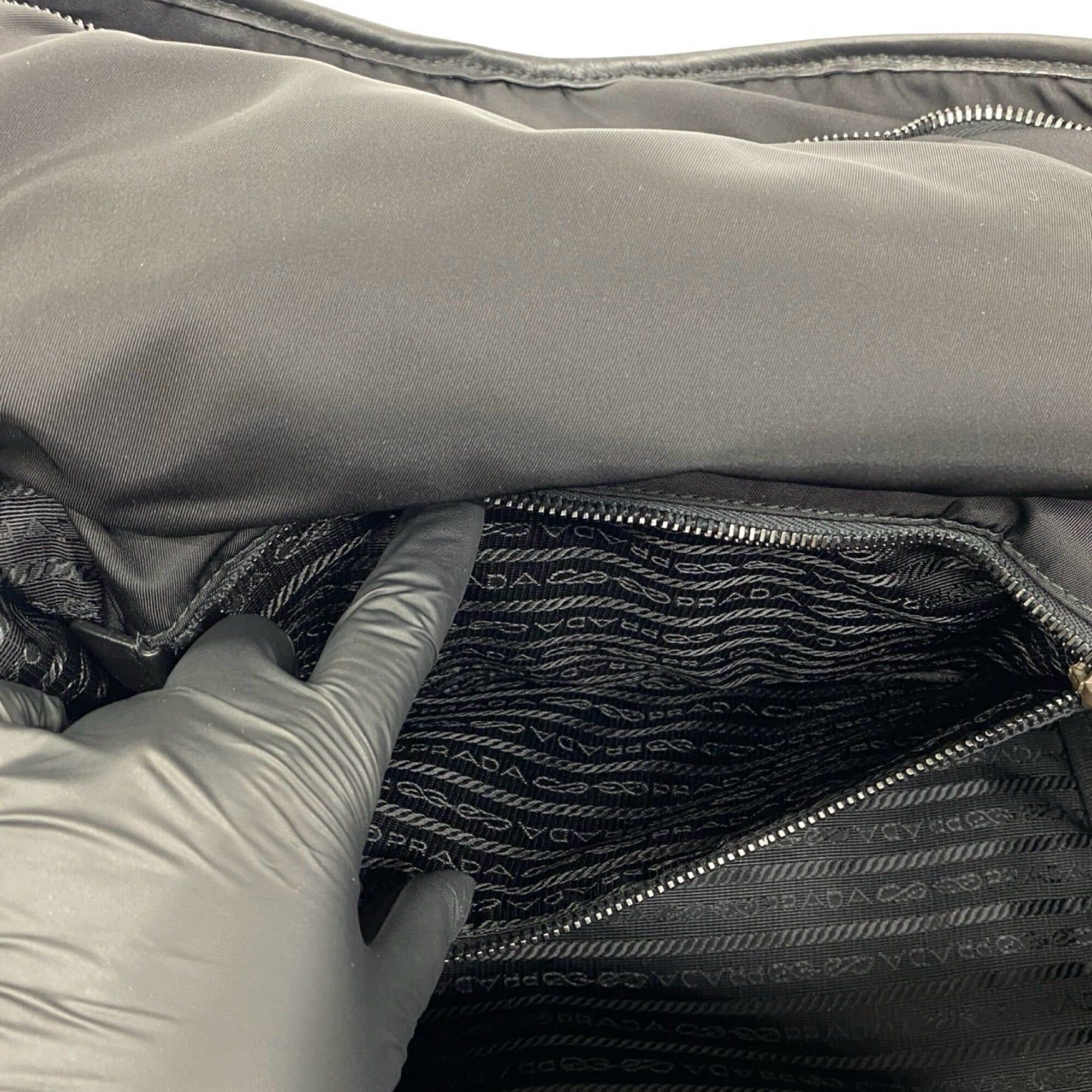 Nylon Leather Shoulder Bag Vanity Bag (Pre-Owned) - Prada - Modalova