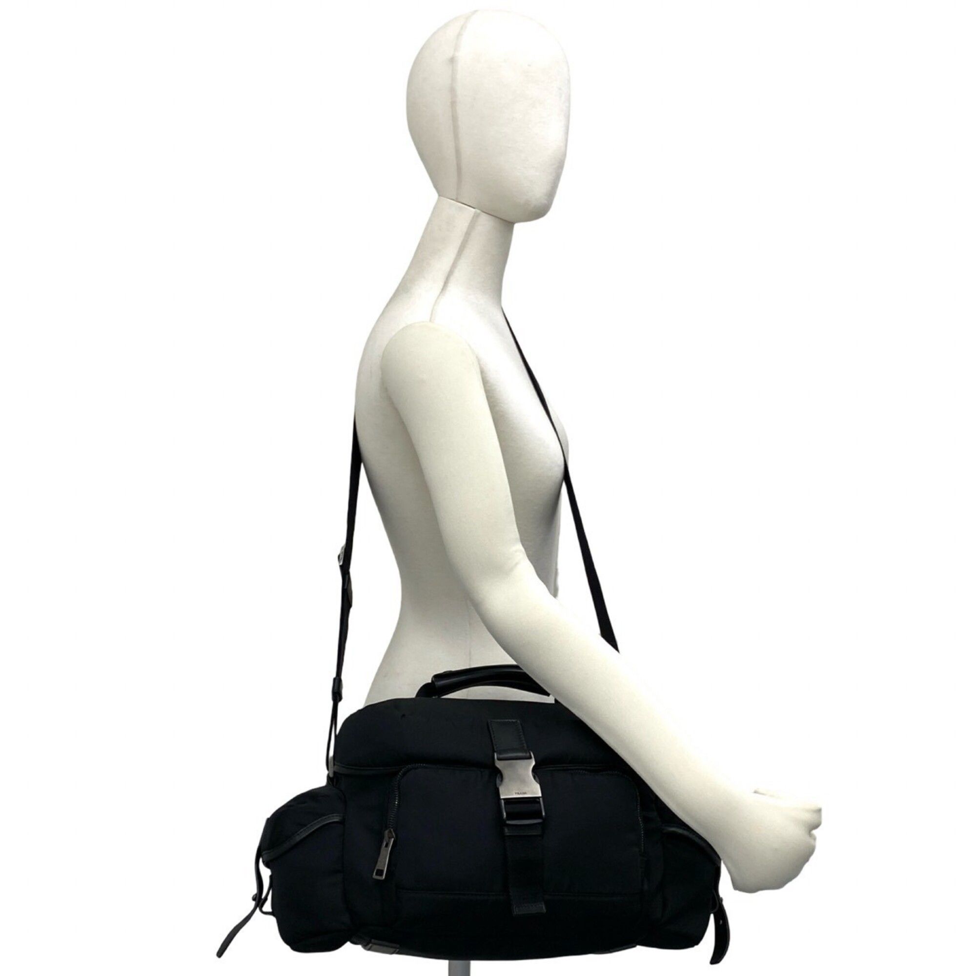 Nylon Leather Shoulder Bag Vanity Bag (Pre-Owned) - Prada - Modalova