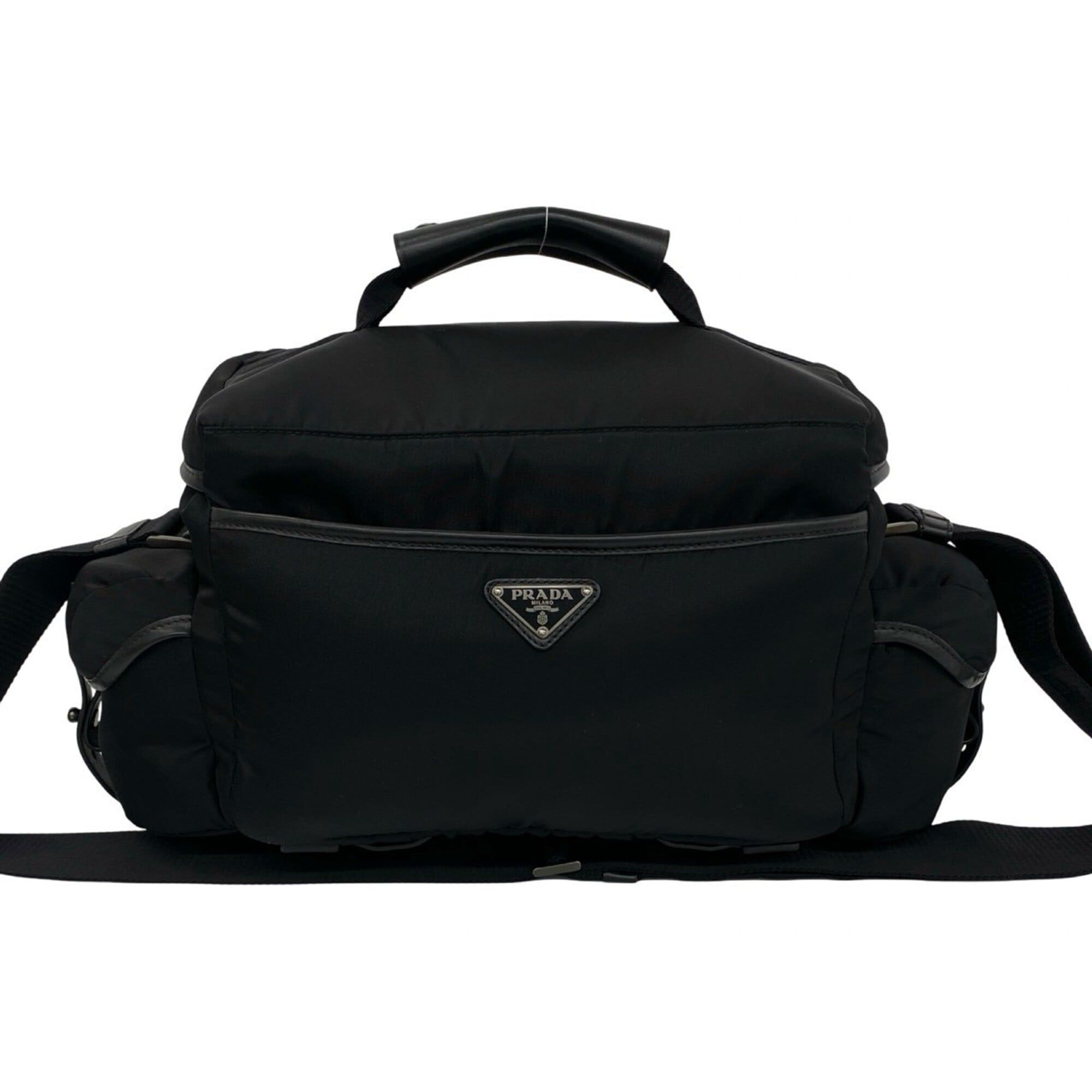 Nylon Leather Shoulder Bag Vanity Bag (Pre-Owned) - Prada - Modalova