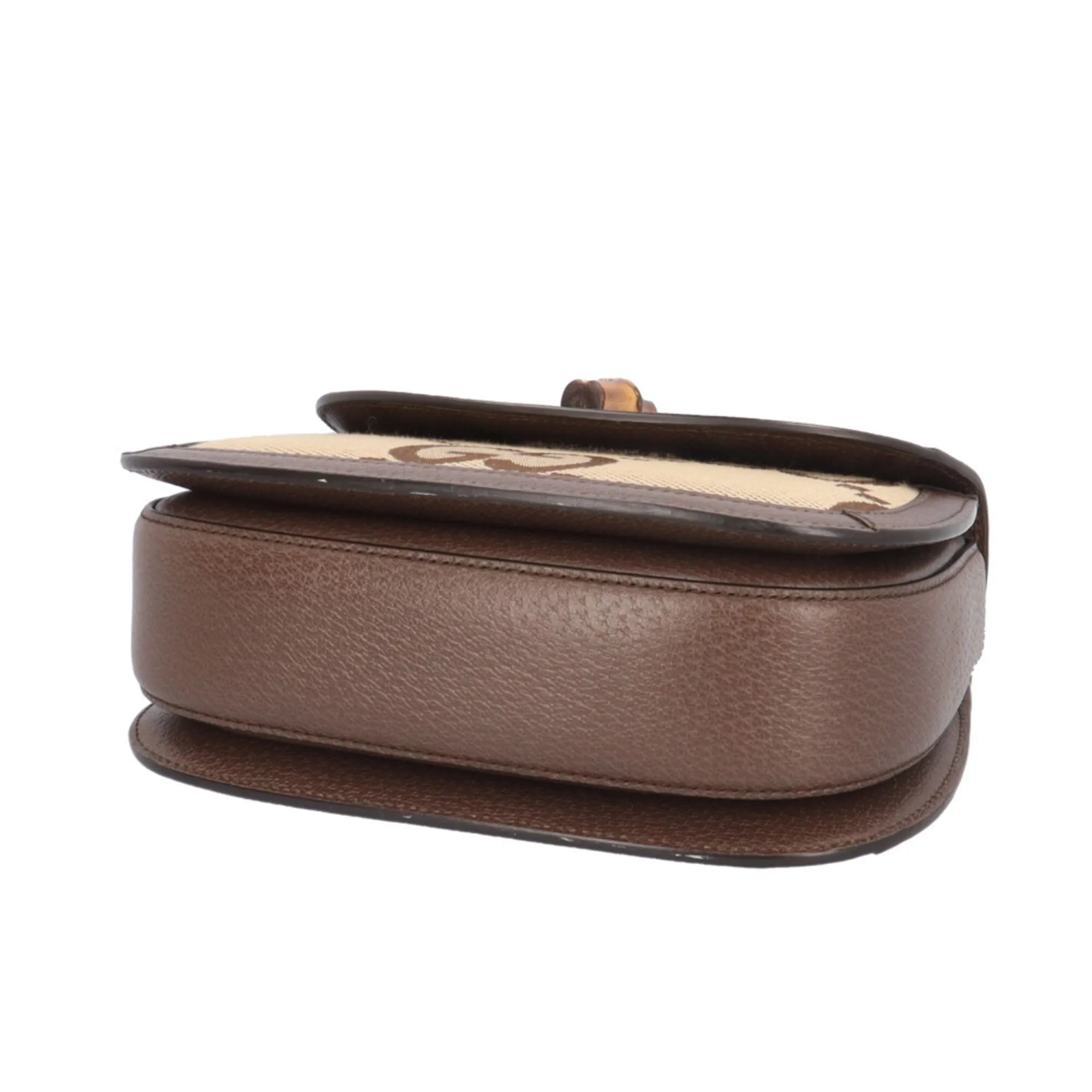 Leather Gg Canvas Handbag Shoulder Bag (Pre-Owned) - Gucci - Modalova
