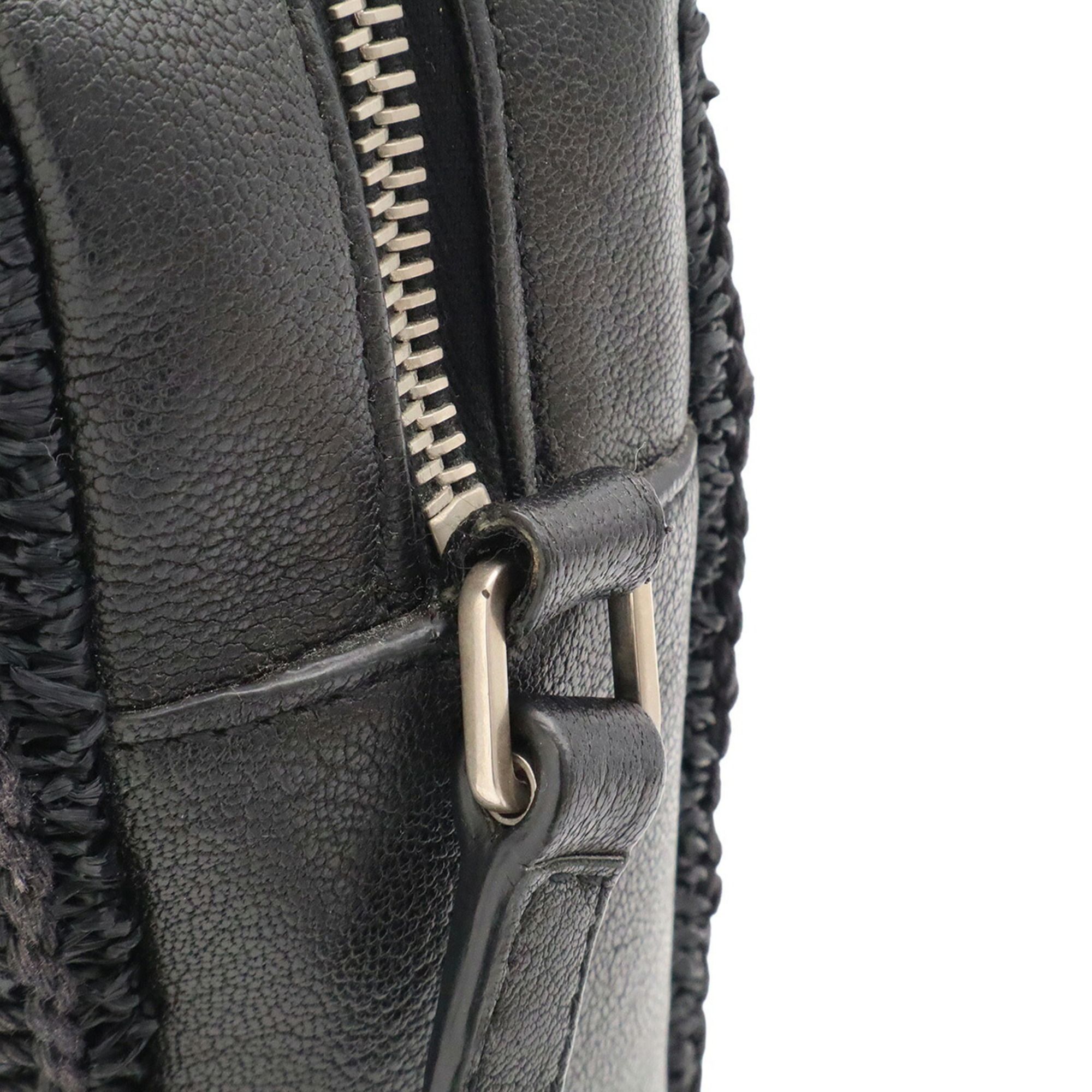 Raffia Leather Shoulder Bag (Pre-Owned) - Yves Saint Laurent - Modalova