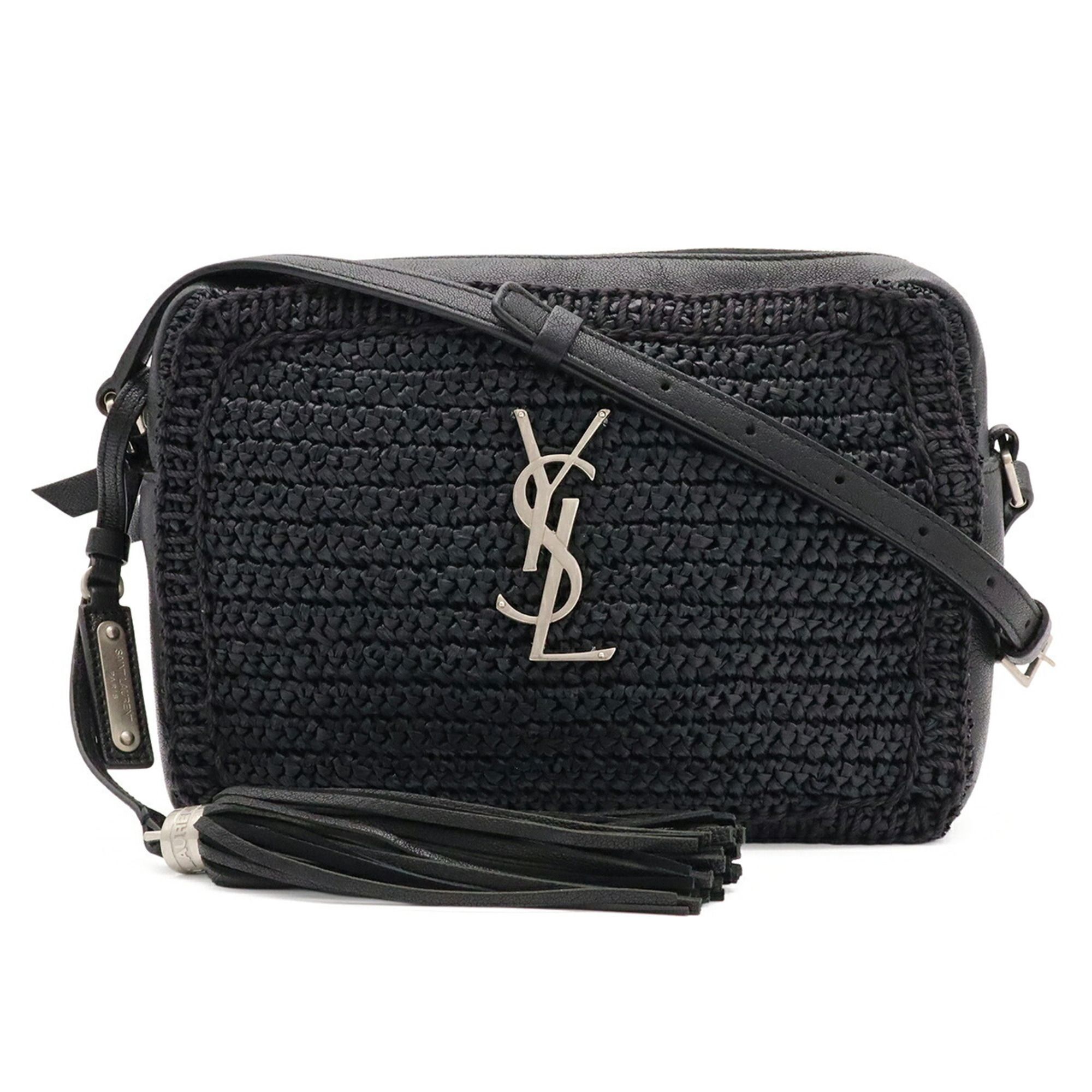 Raffia Leather Shoulder Bag (Pre-Owned) - Yves Saint Laurent - Modalova