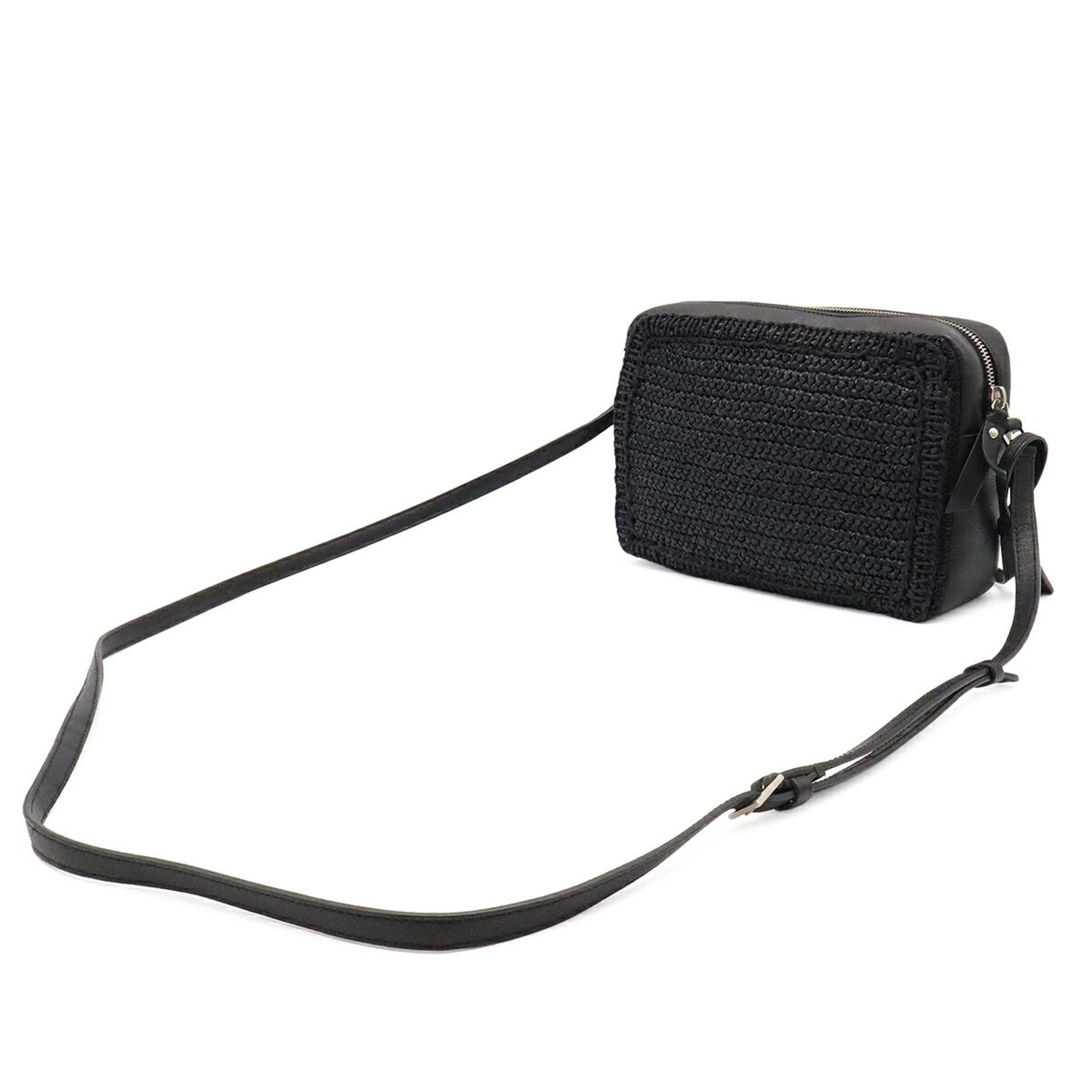 Raffia Leather Shoulder Bag (Pre-Owned) - Yves Saint Laurent - Modalova