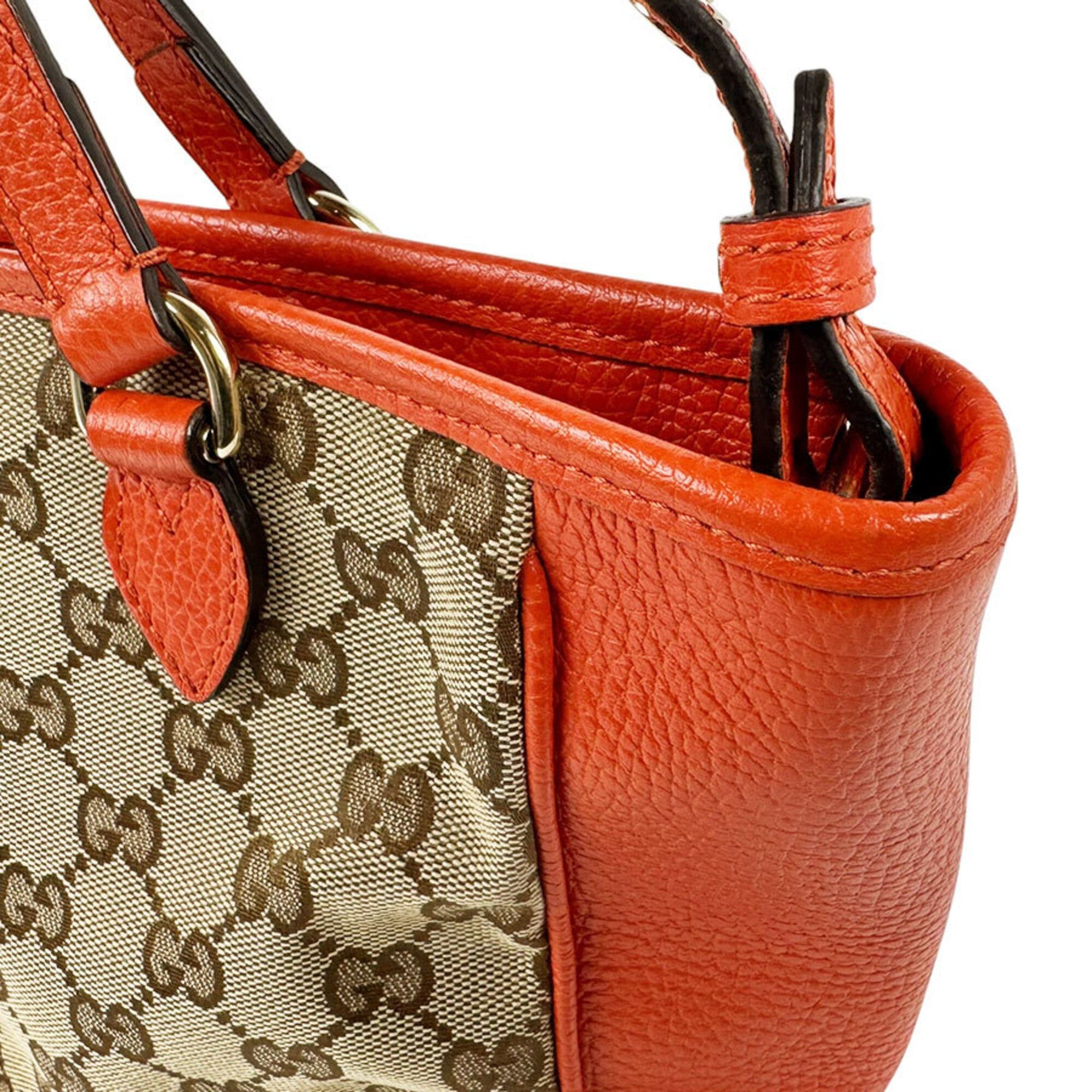 Gg Canvas Leather Handbag Shoulder Bag (Pre-Owned) - Gucci - Modalova