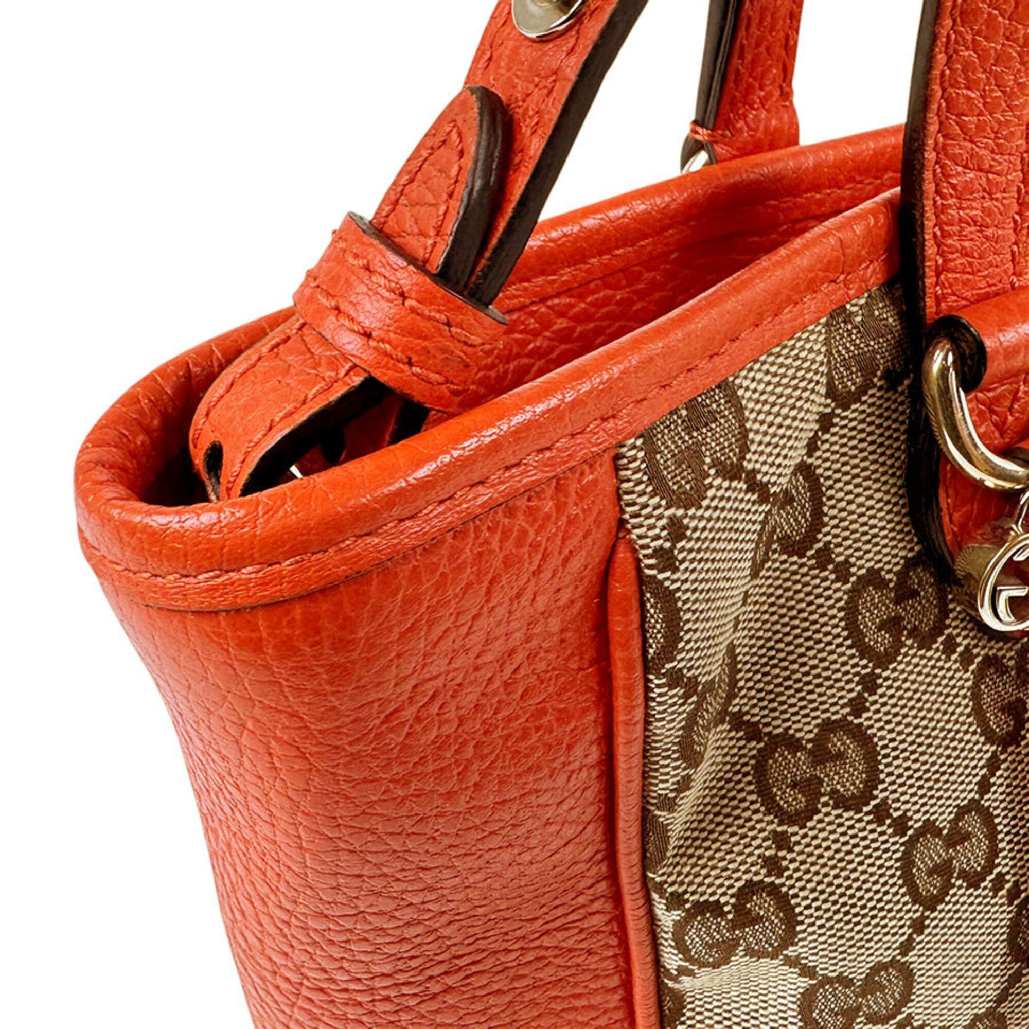 Gg Canvas Leather Handbag Shoulder Bag (Pre-Owned) - Gucci - Modalova