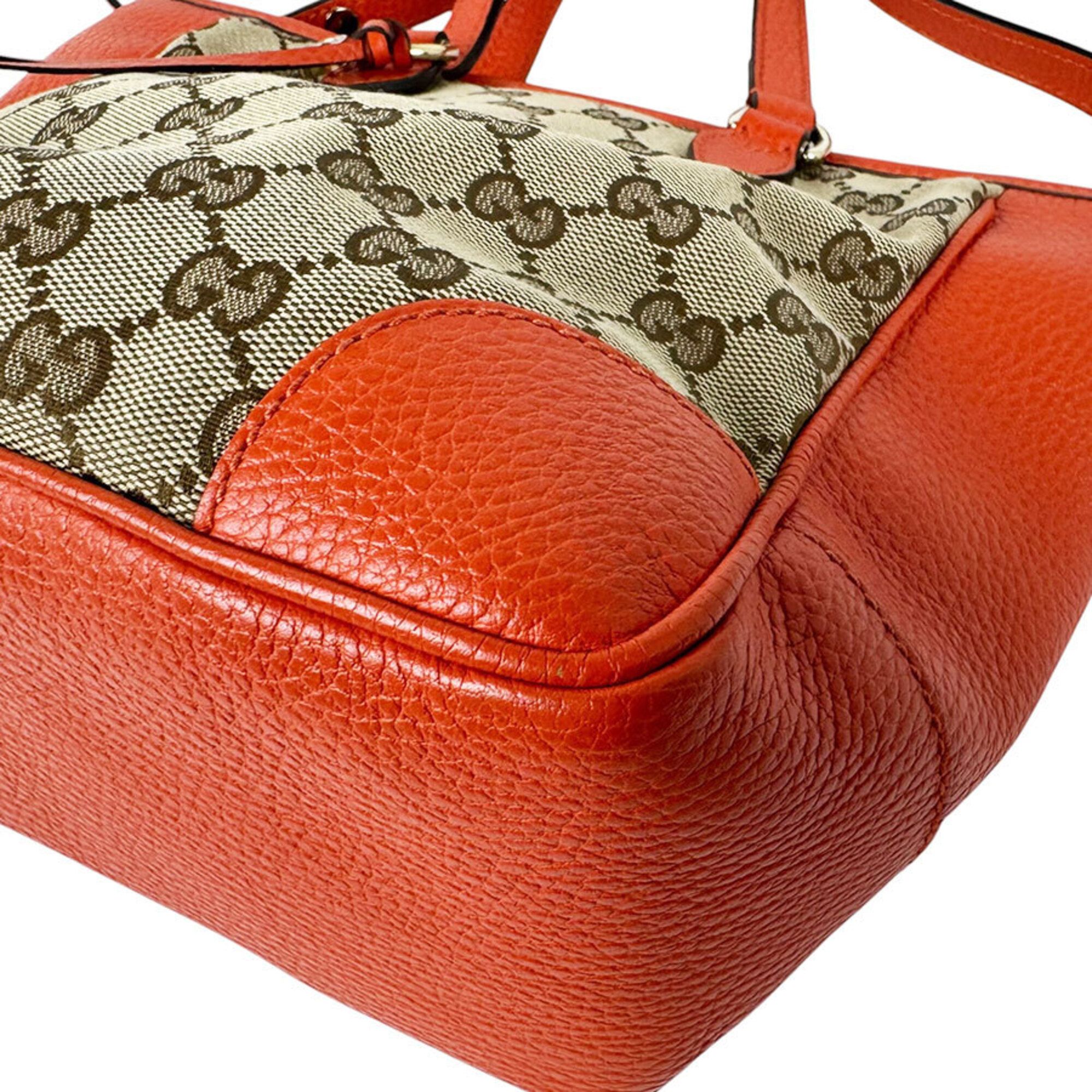 Gg Canvas Leather Handbag Shoulder Bag (Pre-Owned) - Gucci - Modalova