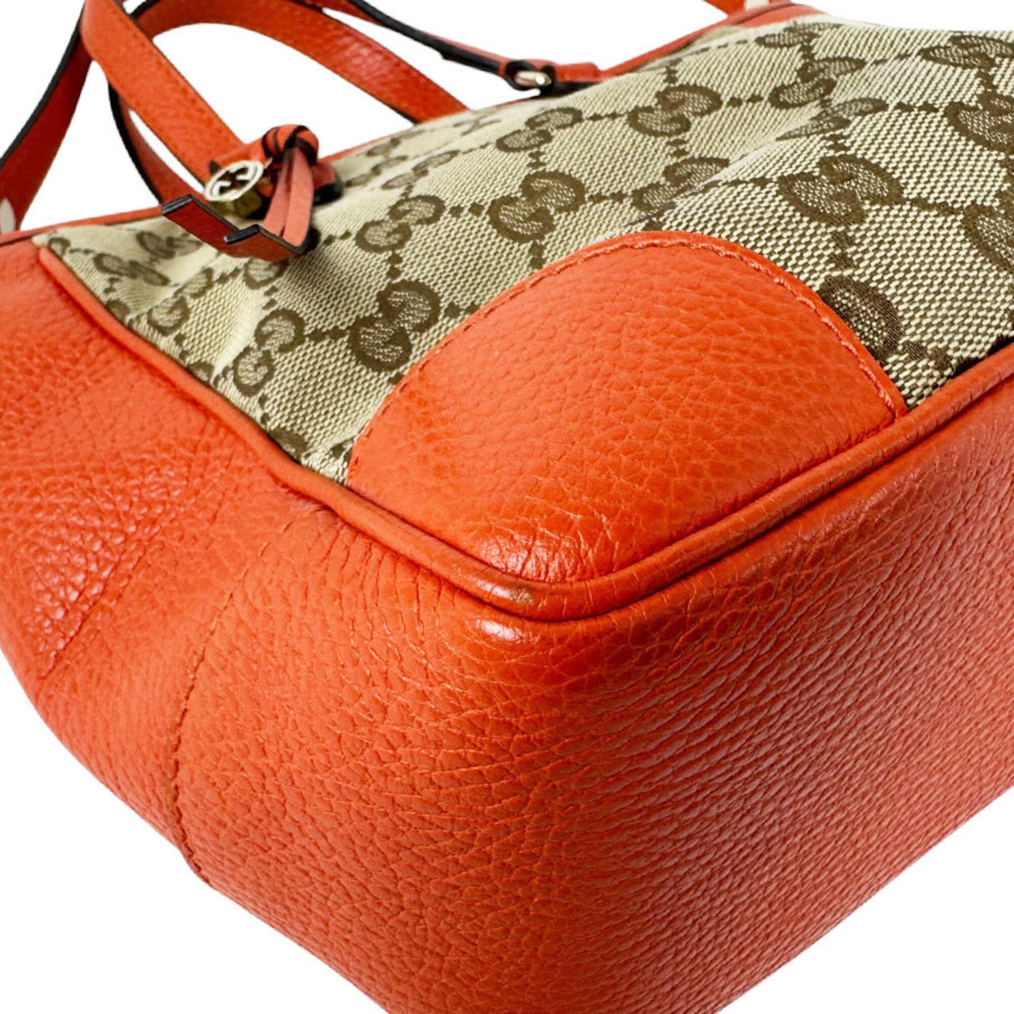 Gg Canvas Leather Handbag Shoulder Bag (Pre-Owned) - Gucci - Modalova