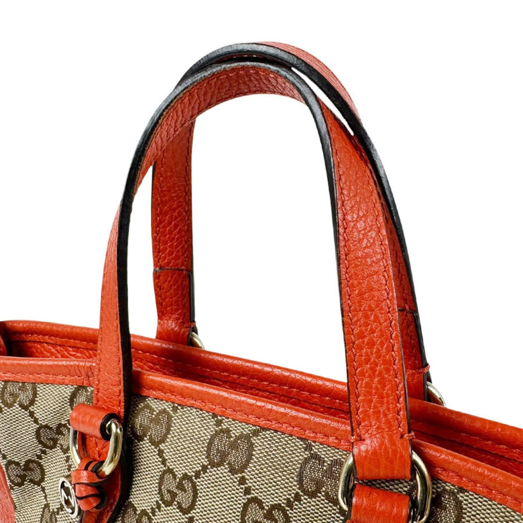 Gg Canvas Leather Handbag Shoulder Bag (Pre-Owned) - Gucci - Modalova
