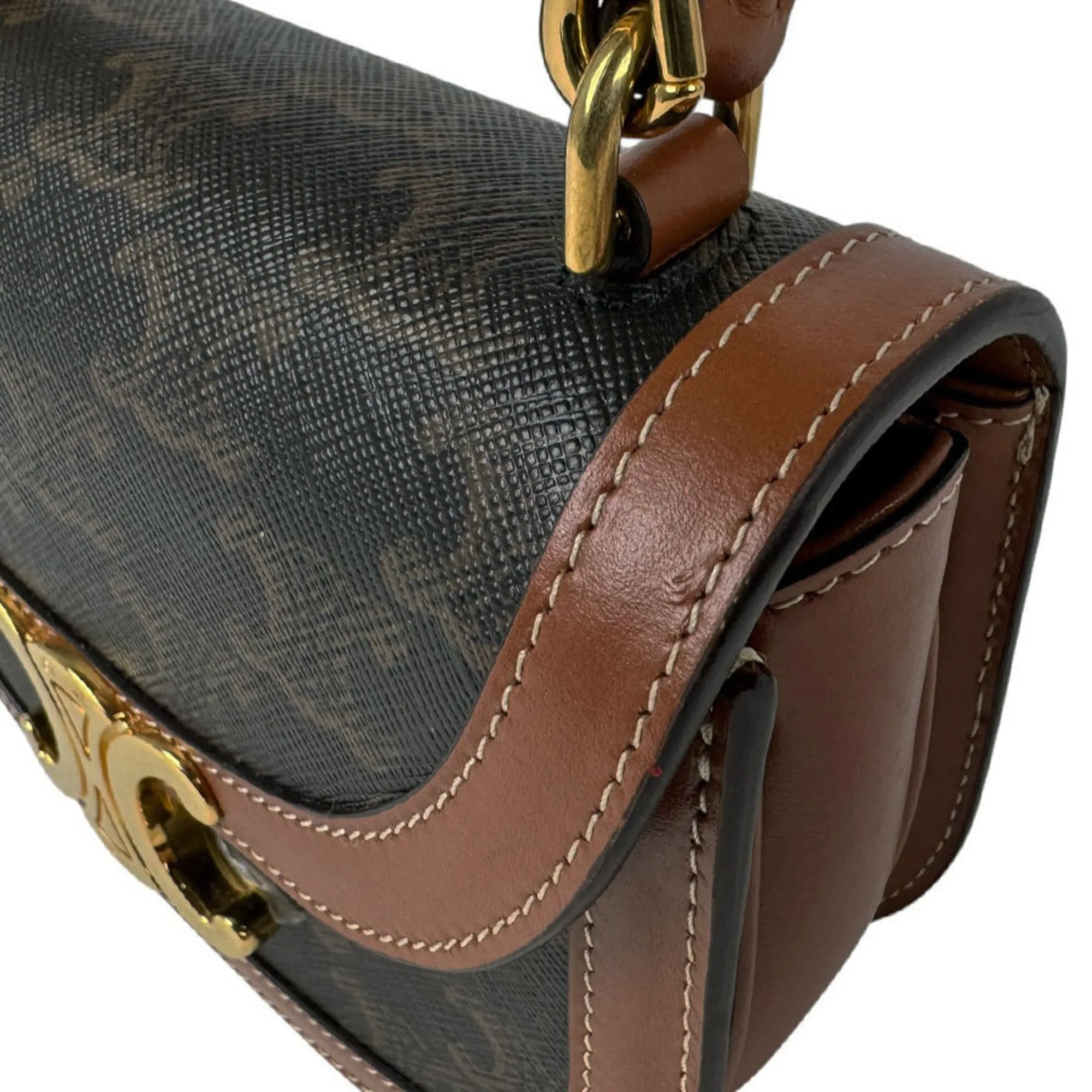 Coated Canvas Leather Shoulder Bag (Pre-Owned) - Celine - Modalova