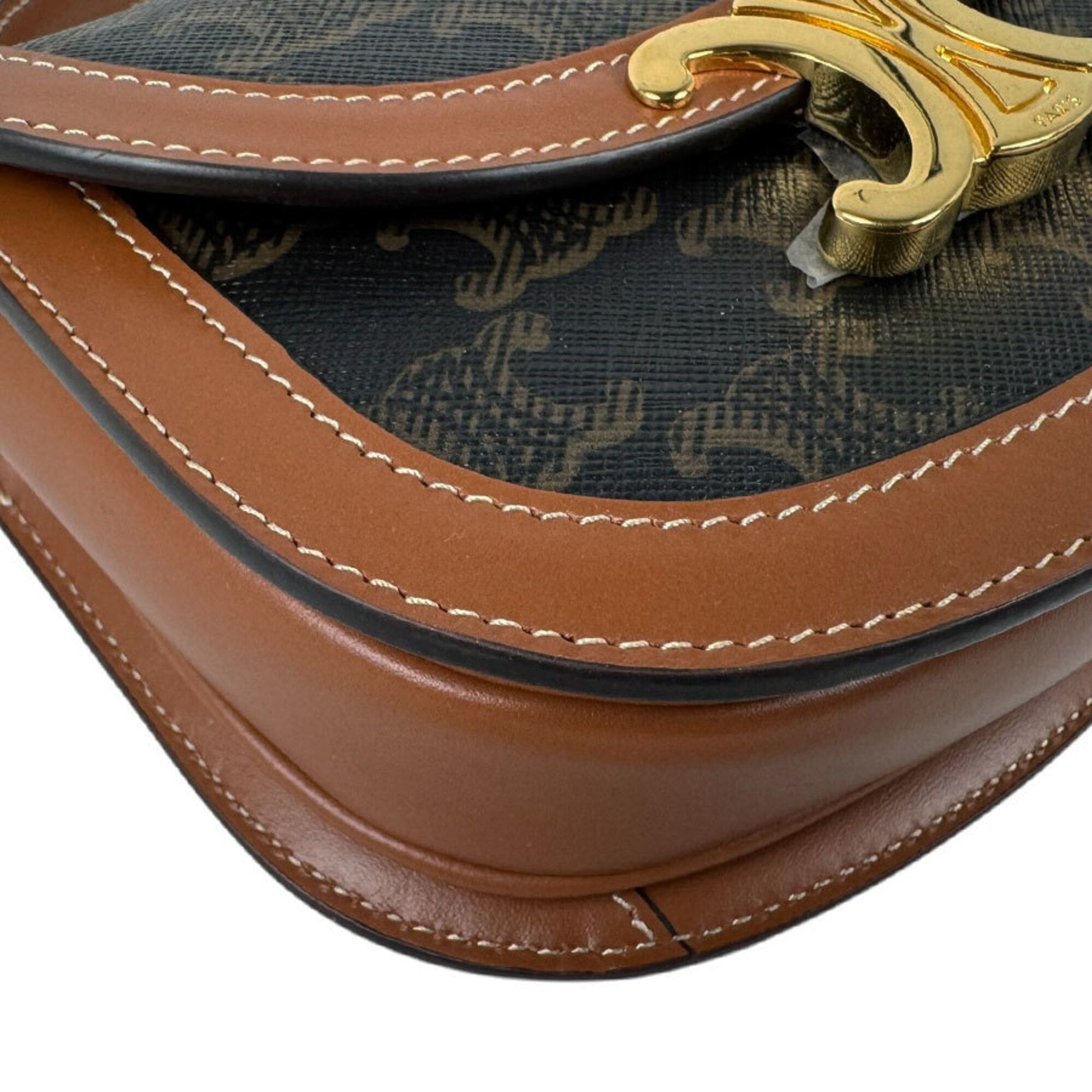 Coated Canvas Leather Shoulder Bag (Pre-Owned) - Celine - Modalova