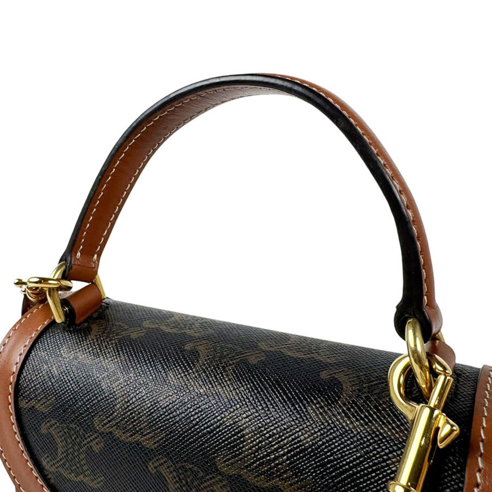 Coated Canvas Leather Shoulder Bag (Pre-Owned) - Celine - Modalova