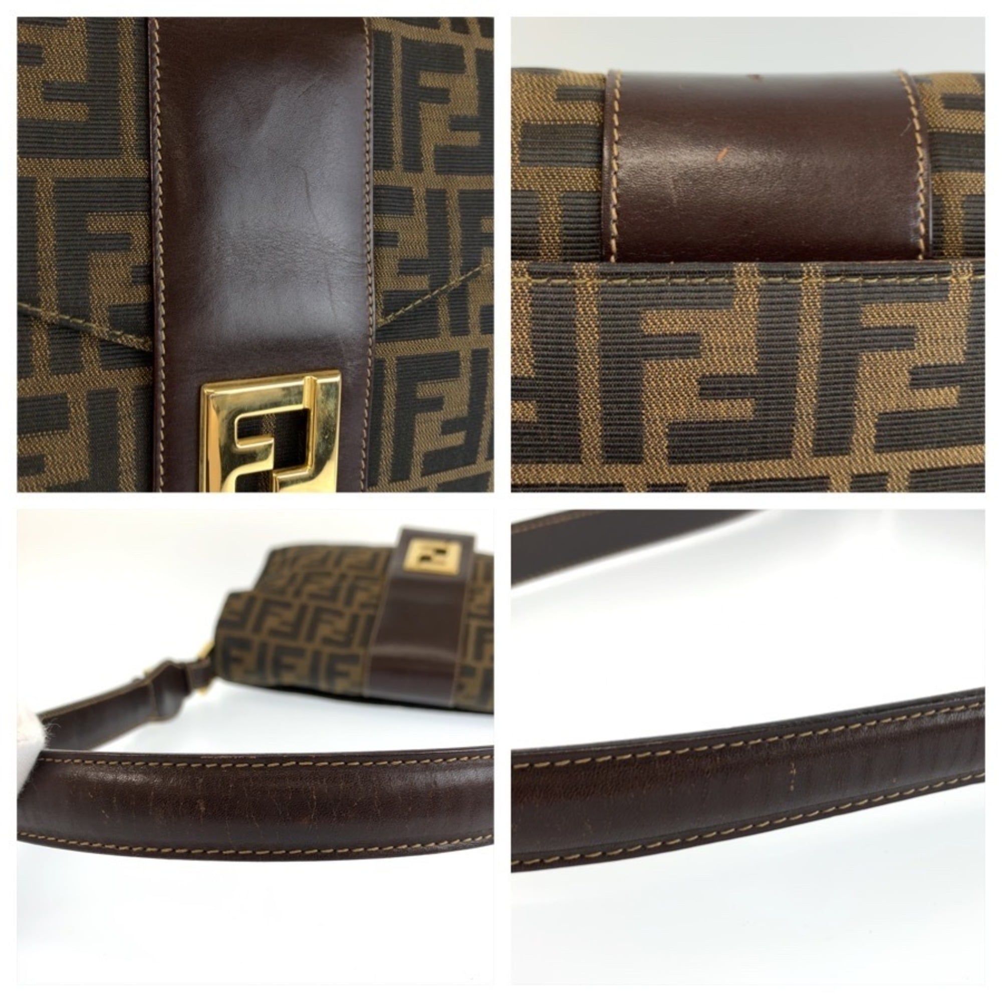 Canvas Leather Shoulder Bag (Pre-Owned) - Fendi - Modalova