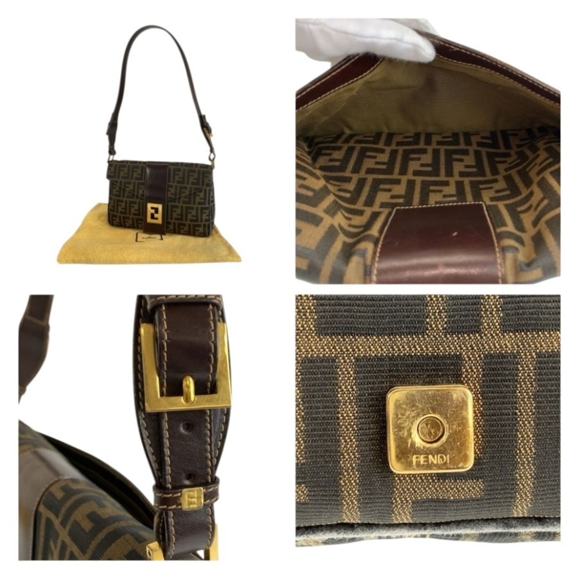 Canvas Leather Shoulder Bag (Pre-Owned) - Fendi - Modalova