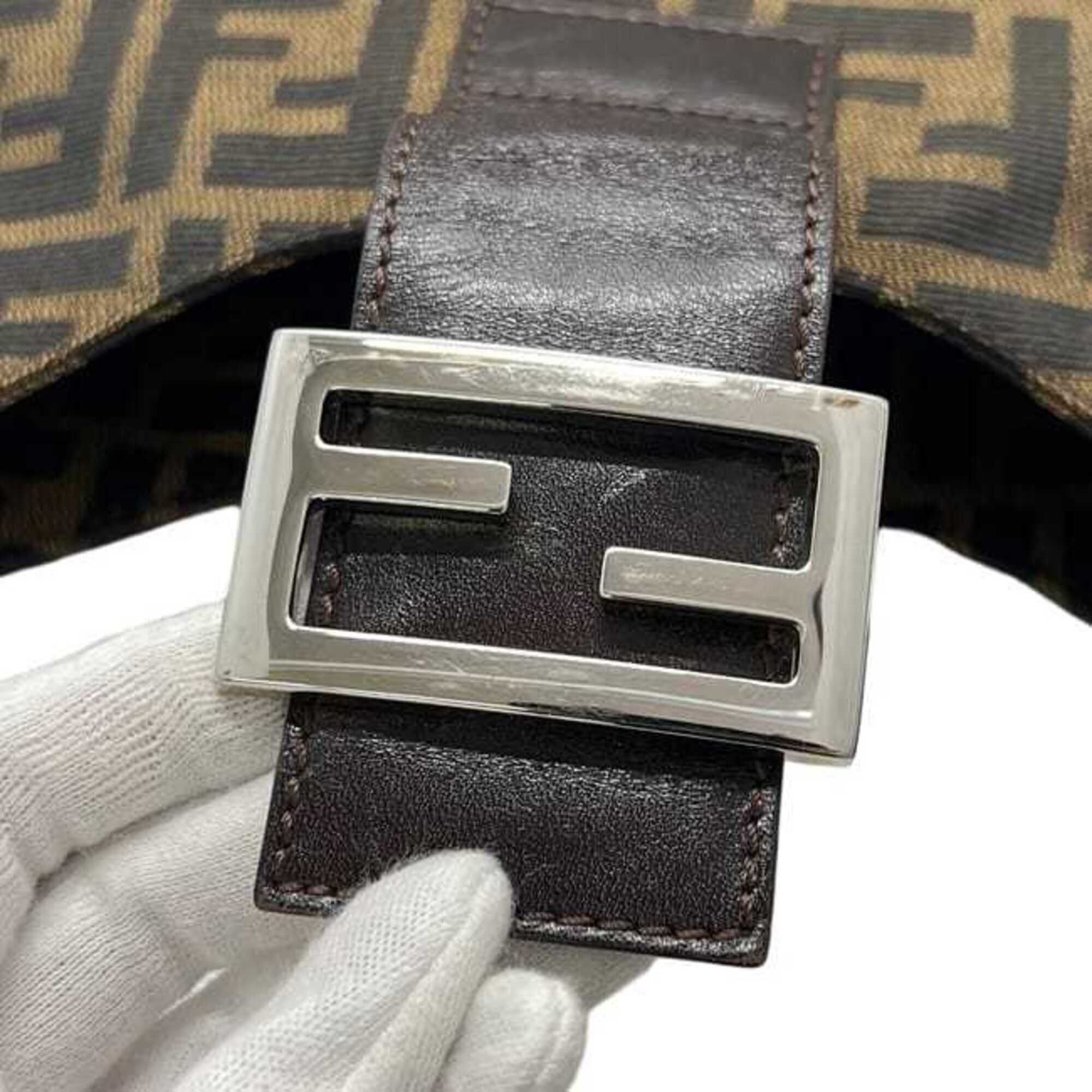 Zucca Canvas Leather Shoulder Bag (Pre-Owned) - Fendi - Modalova