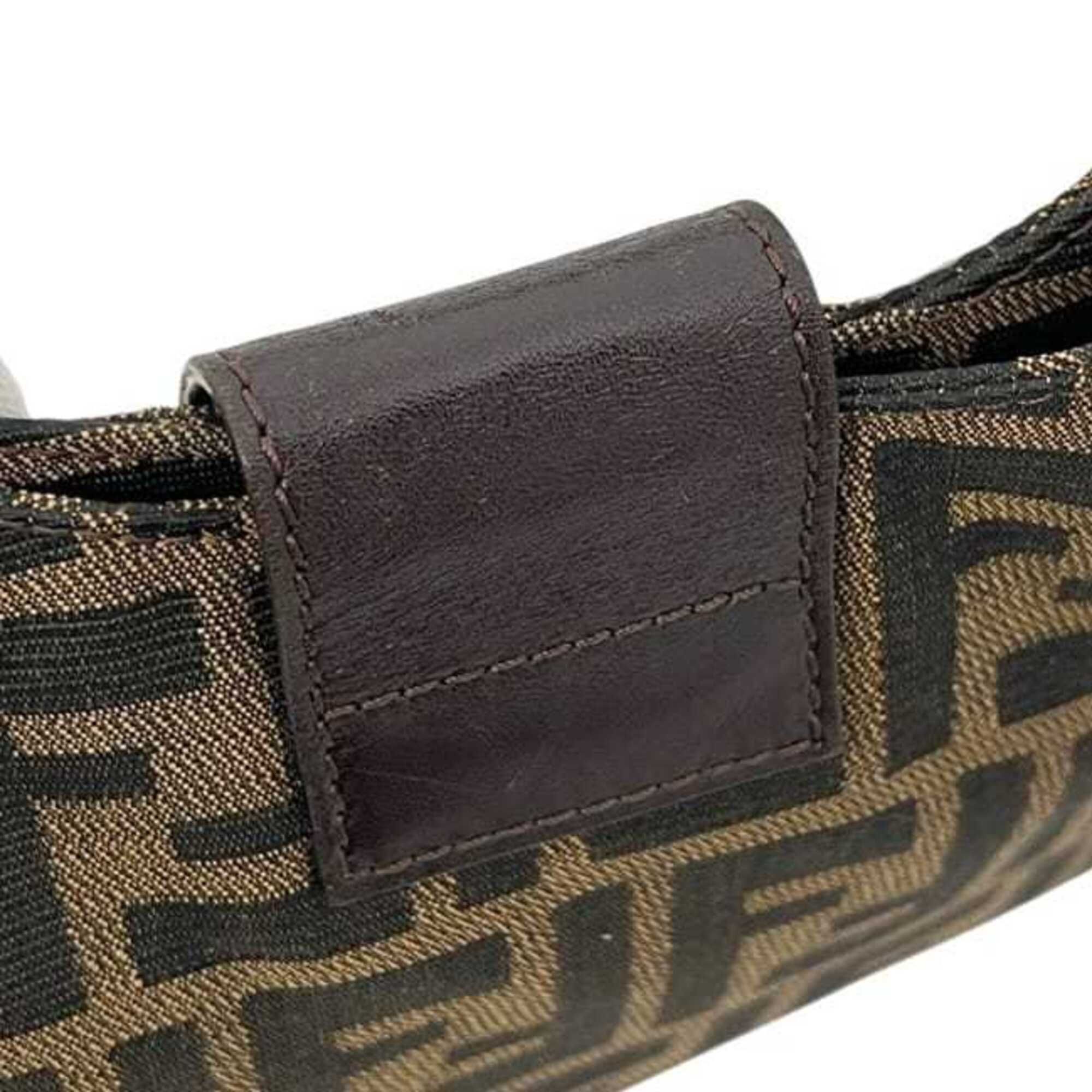 Zucca Canvas Leather Shoulder Bag (Pre-Owned) - Fendi - Modalova