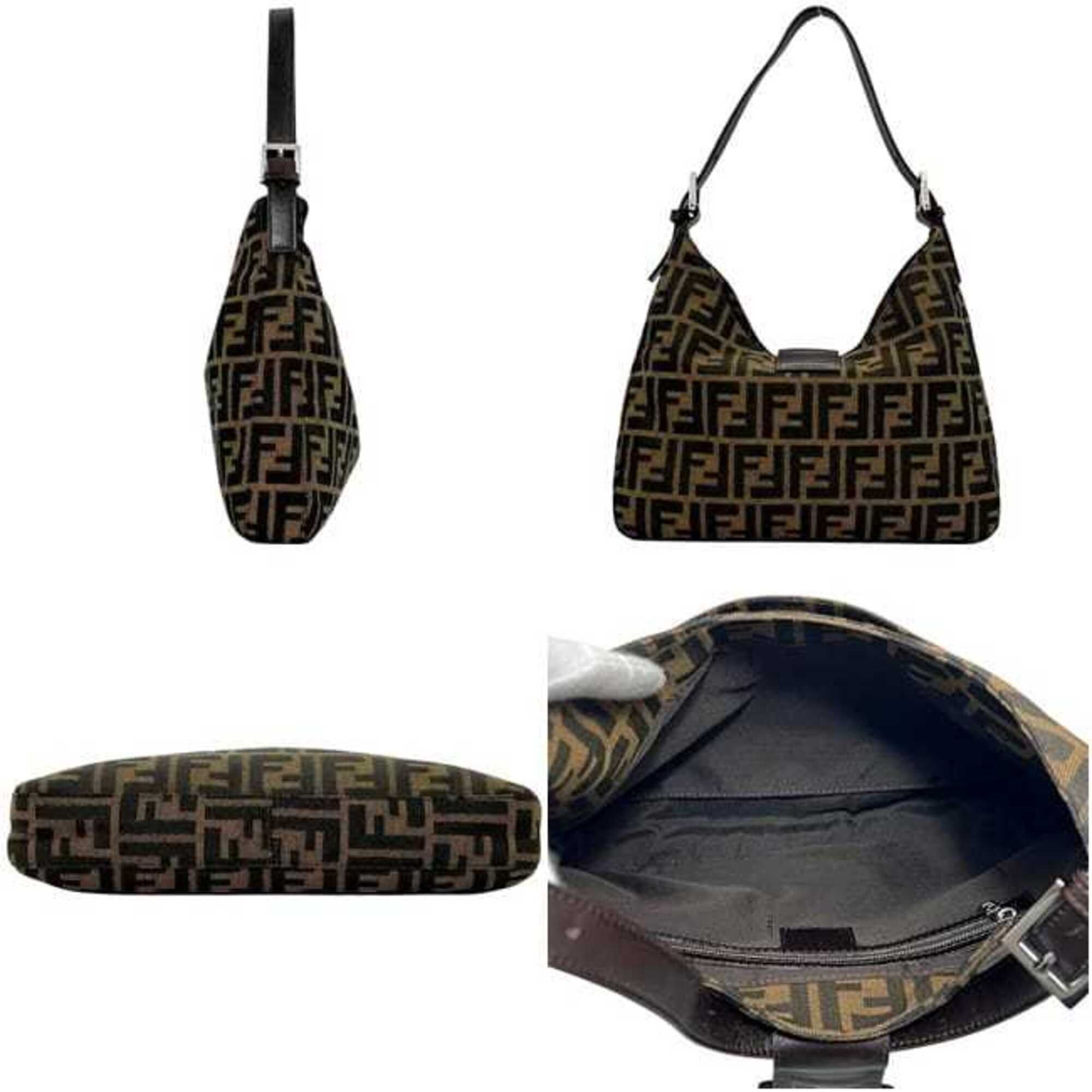 Zucca Canvas Leather Shoulder Bag (Pre-Owned) - Fendi - Modalova