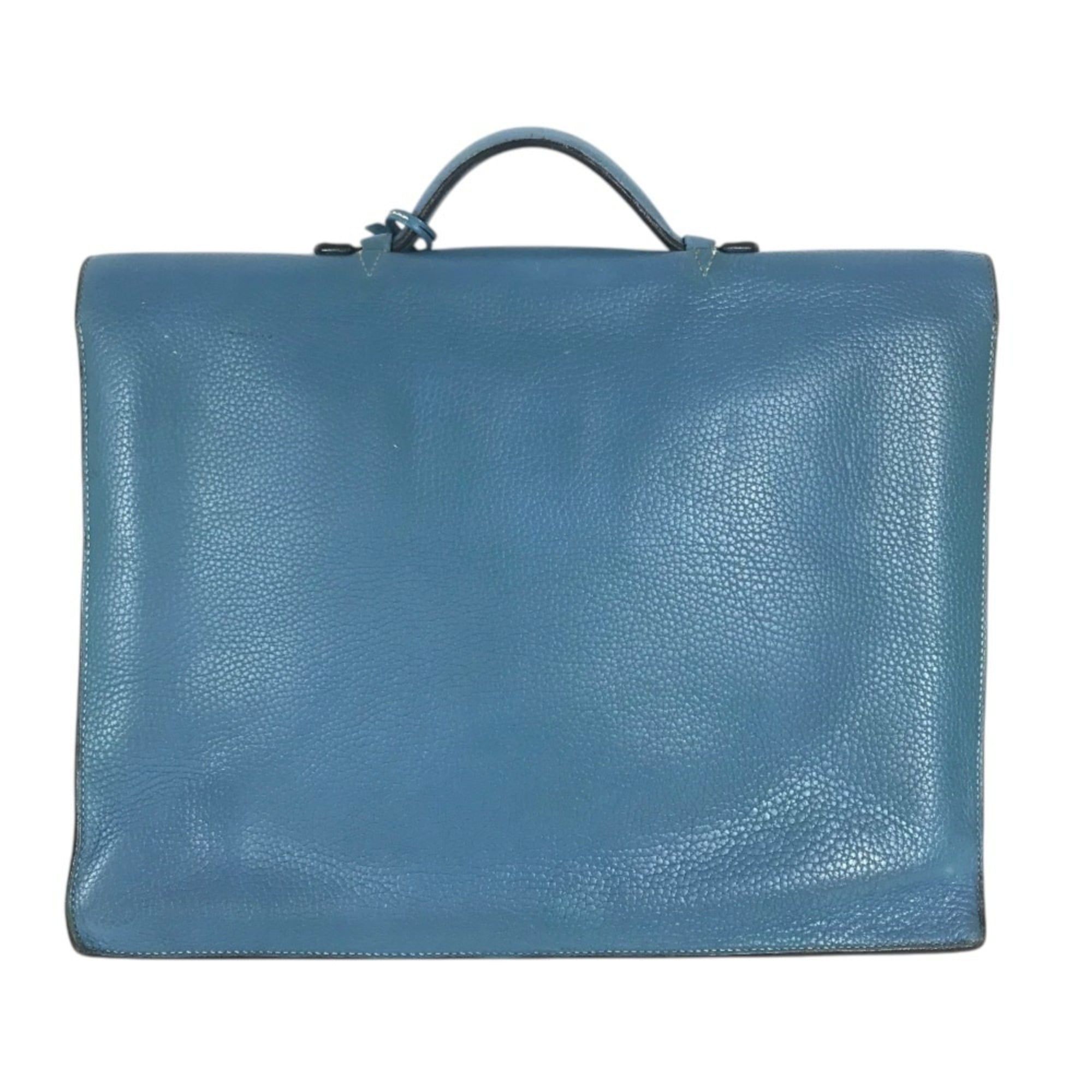 Taurillon Clemence Leather Briefcase Handbag (Pre-Owned) - Hermes - Modalova