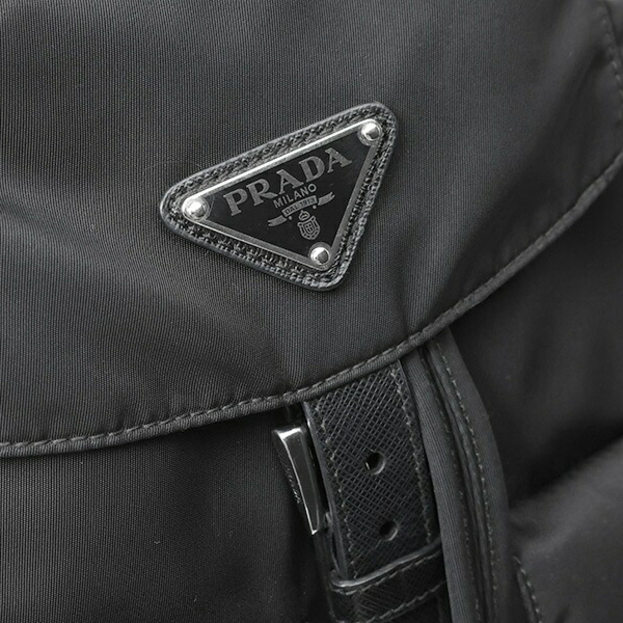 Leather Fabric Backpack (Pre-Owned) - Prada - Modalova