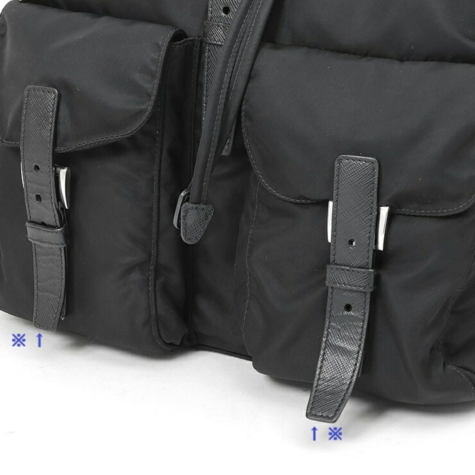 Leather Fabric Backpack (Pre-Owned) - Prada - Modalova