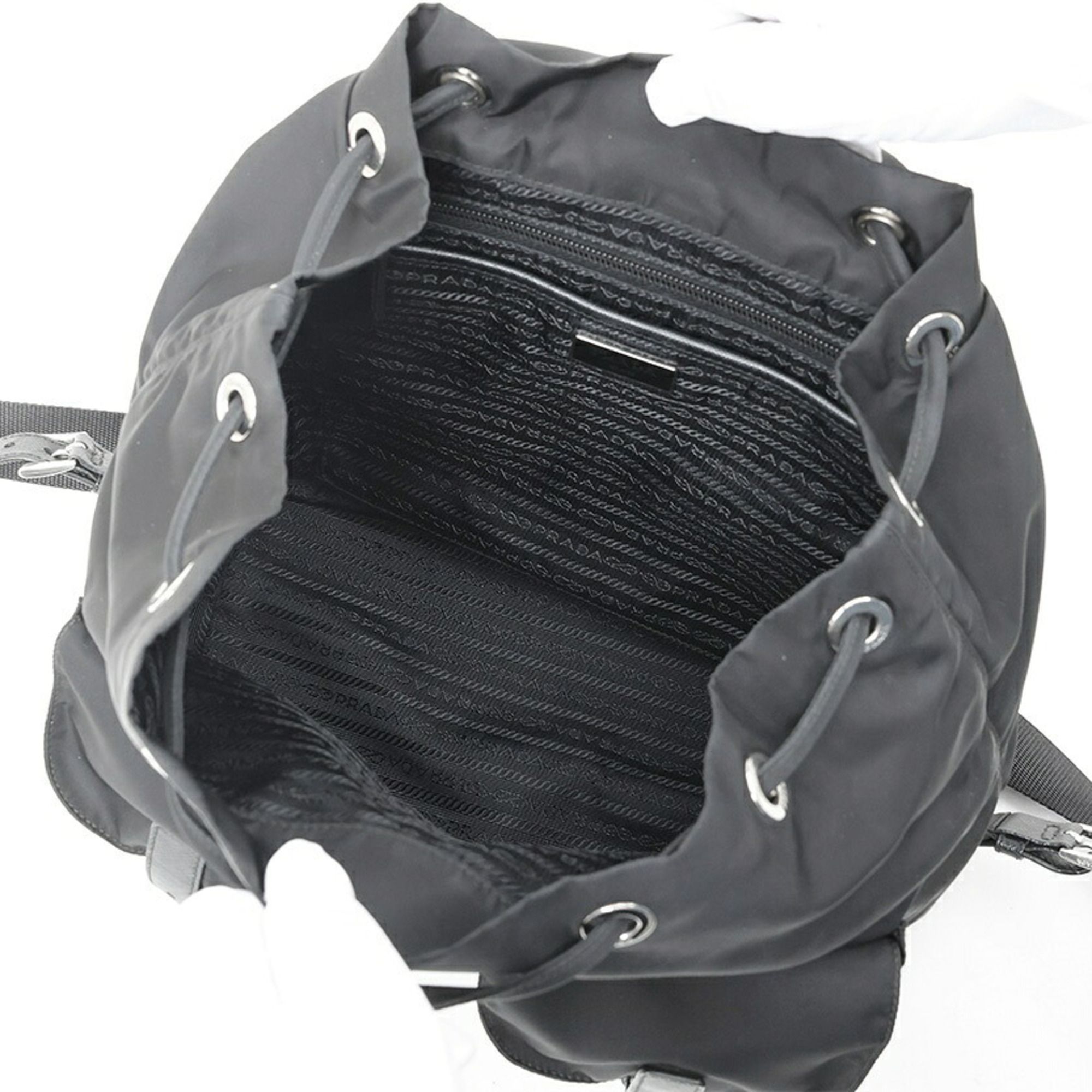 Leather Fabric Backpack (Pre-Owned) - Prada - Modalova