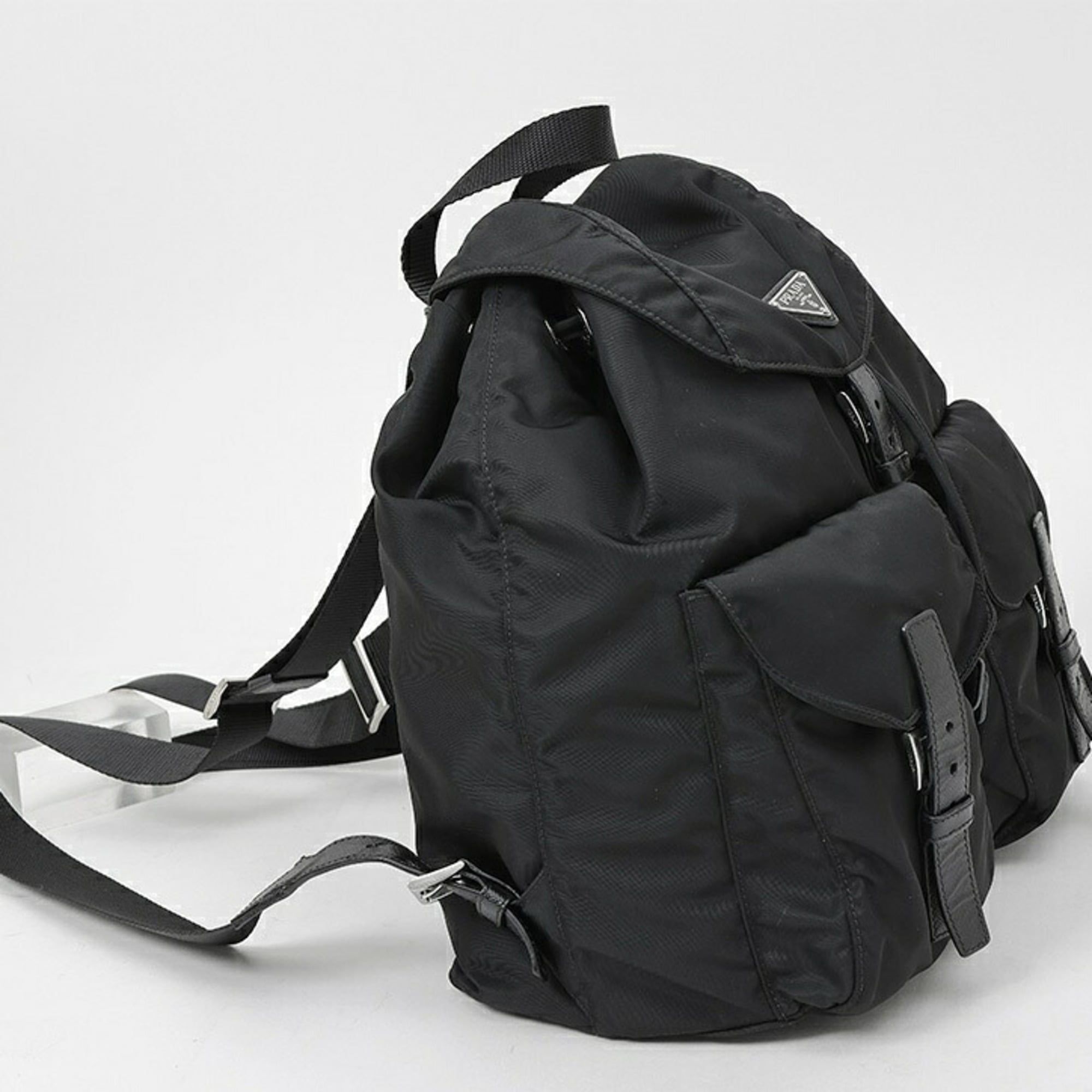 Leather Fabric Backpack (Pre-Owned) - Prada - Modalova