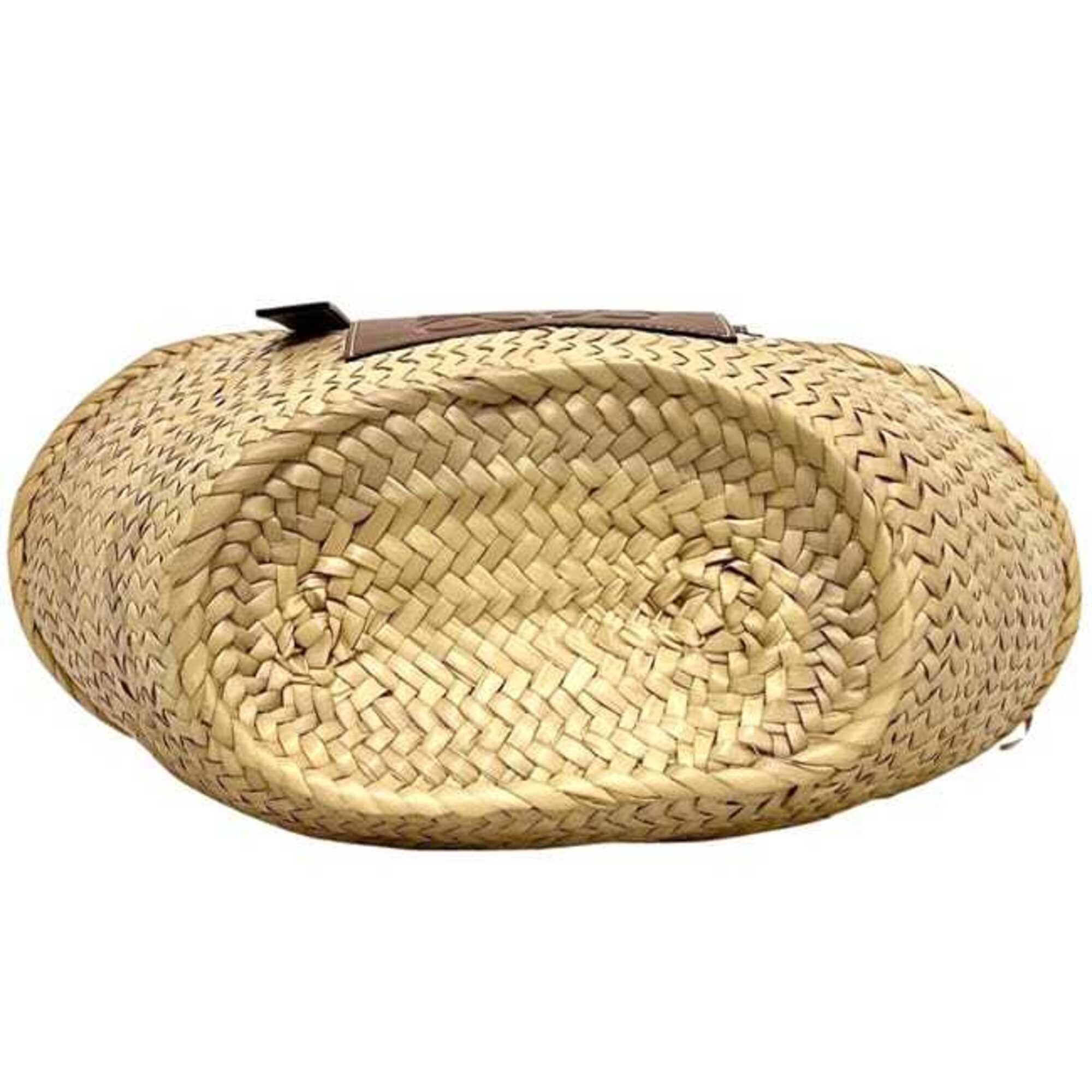 Raffia Leather Basket Tote Bag (Pre-Owned) - Loewe - Modalova