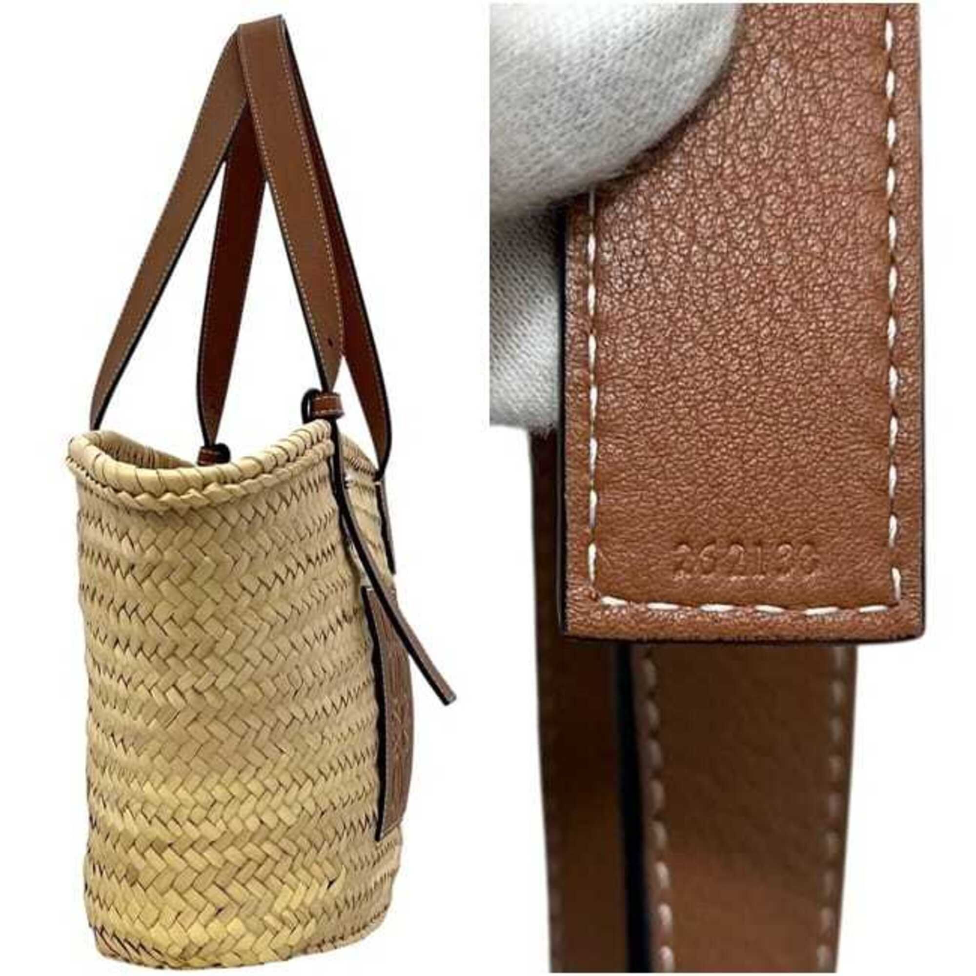 Raffia Leather Handbag (Pre-Owned) - Loewe - Modalova