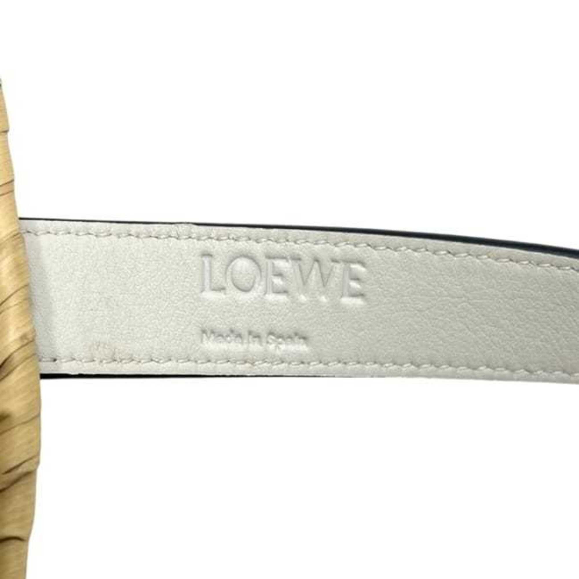 Raffia Leather Basket Handbag (Pre-Owned) - Loewe - Modalova