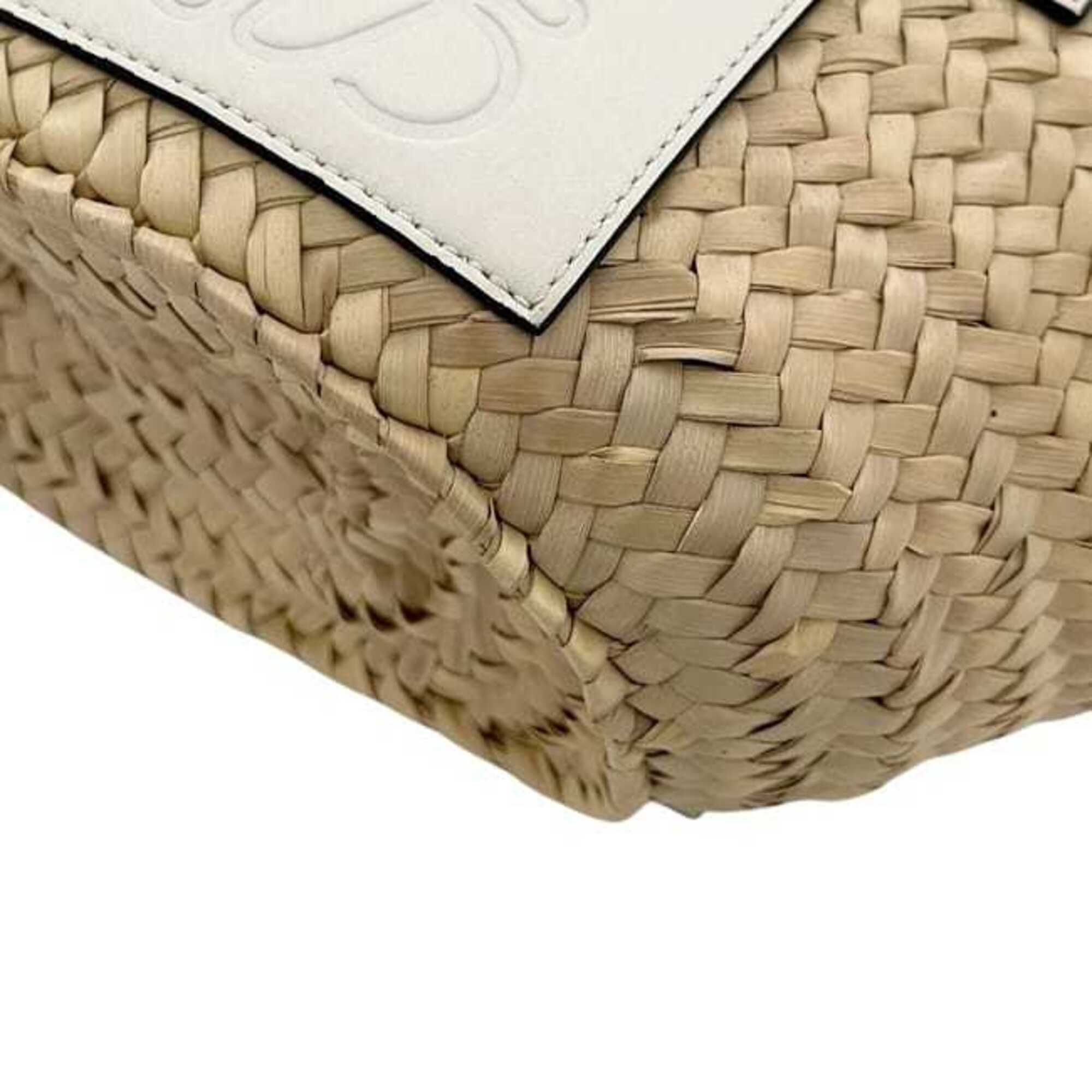 Raffia Leather Basket Handbag (Pre-Owned) - Loewe - Modalova