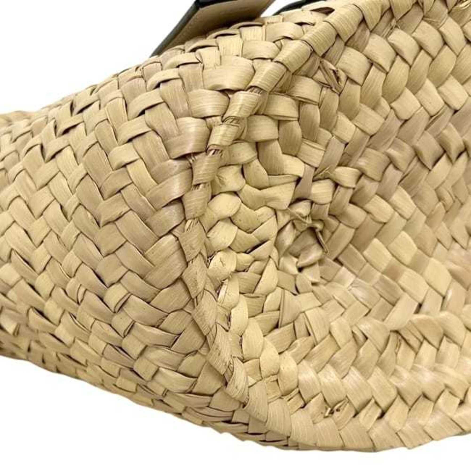 Raffia Leather Basket Handbag (Pre-Owned) - Loewe - Modalova