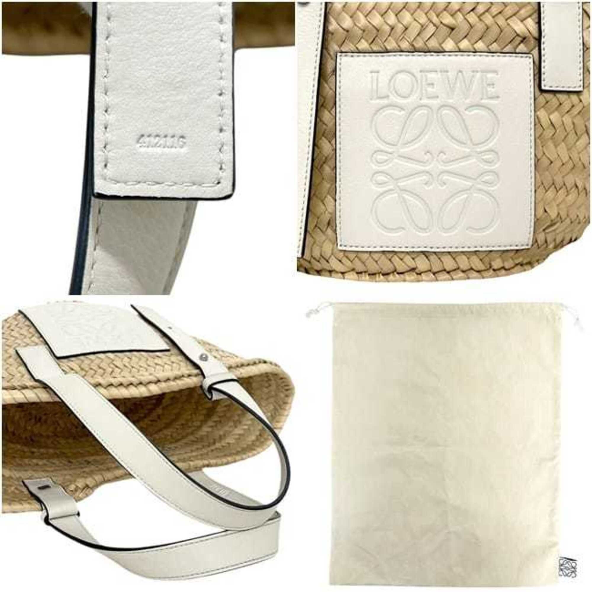 Raffia Leather Basket Handbag (Pre-Owned) - Loewe - Modalova