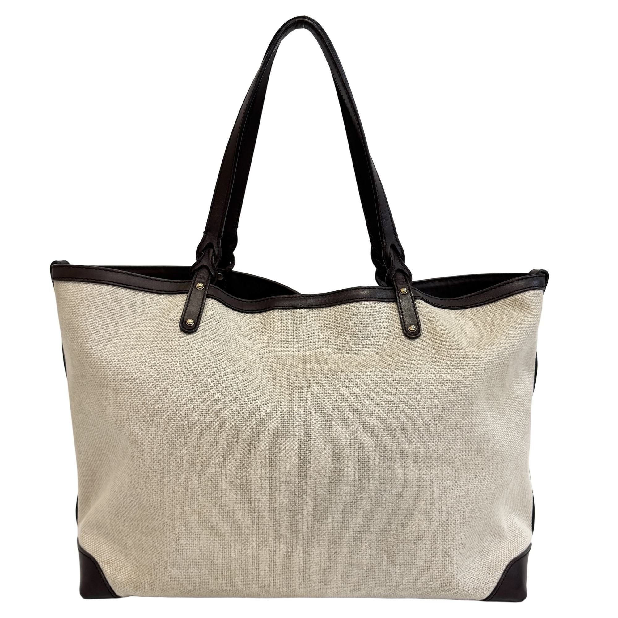 Canvas Leather Tote Bag (Pre-Owned) - Gucci - Modalova