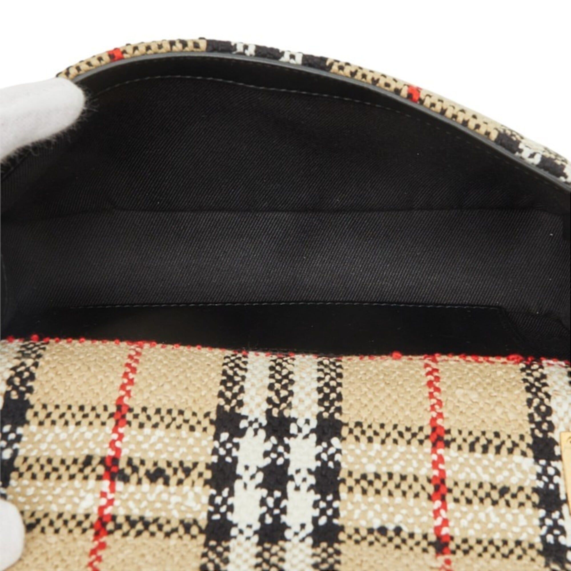 Tweed Leather Shoulder Bag (Pre-Owned) - Burberry - Modalova