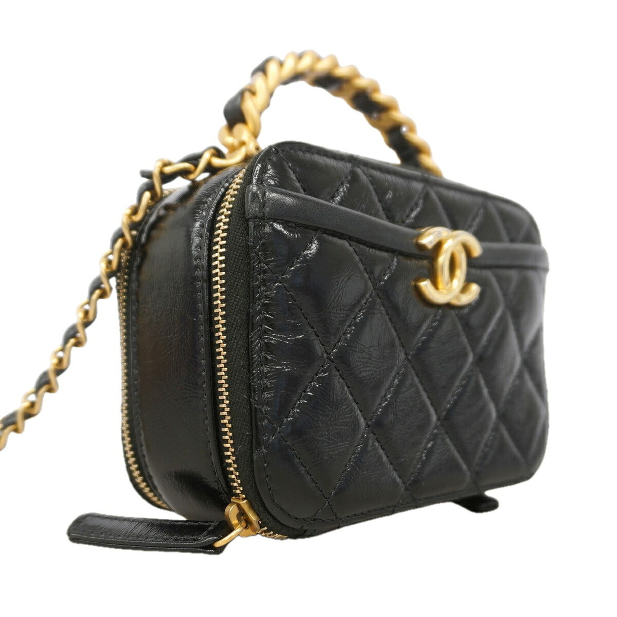 Leather Vanity Bag (Pre-Owned) - Chanel - Modalova
