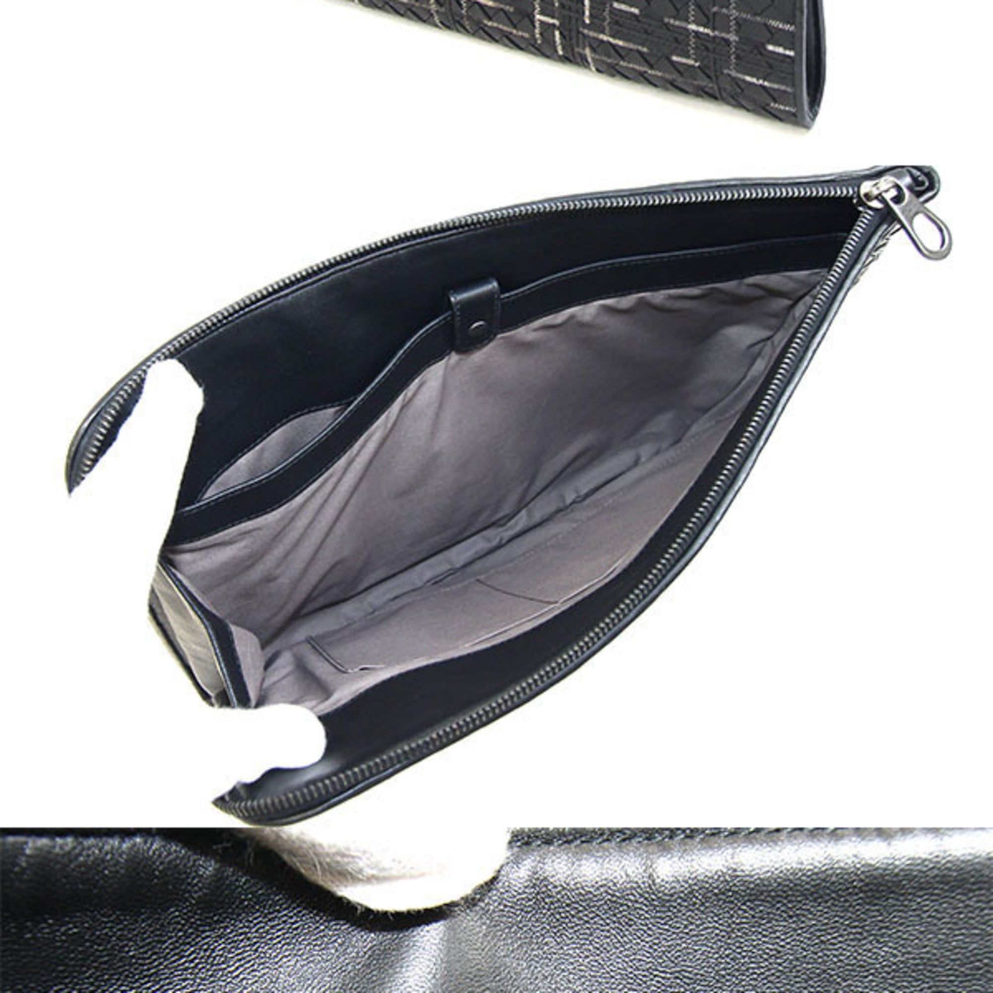 Leather Clutch Bag Document Case (Pre-Owned) - Bottega Veneta - Modalova