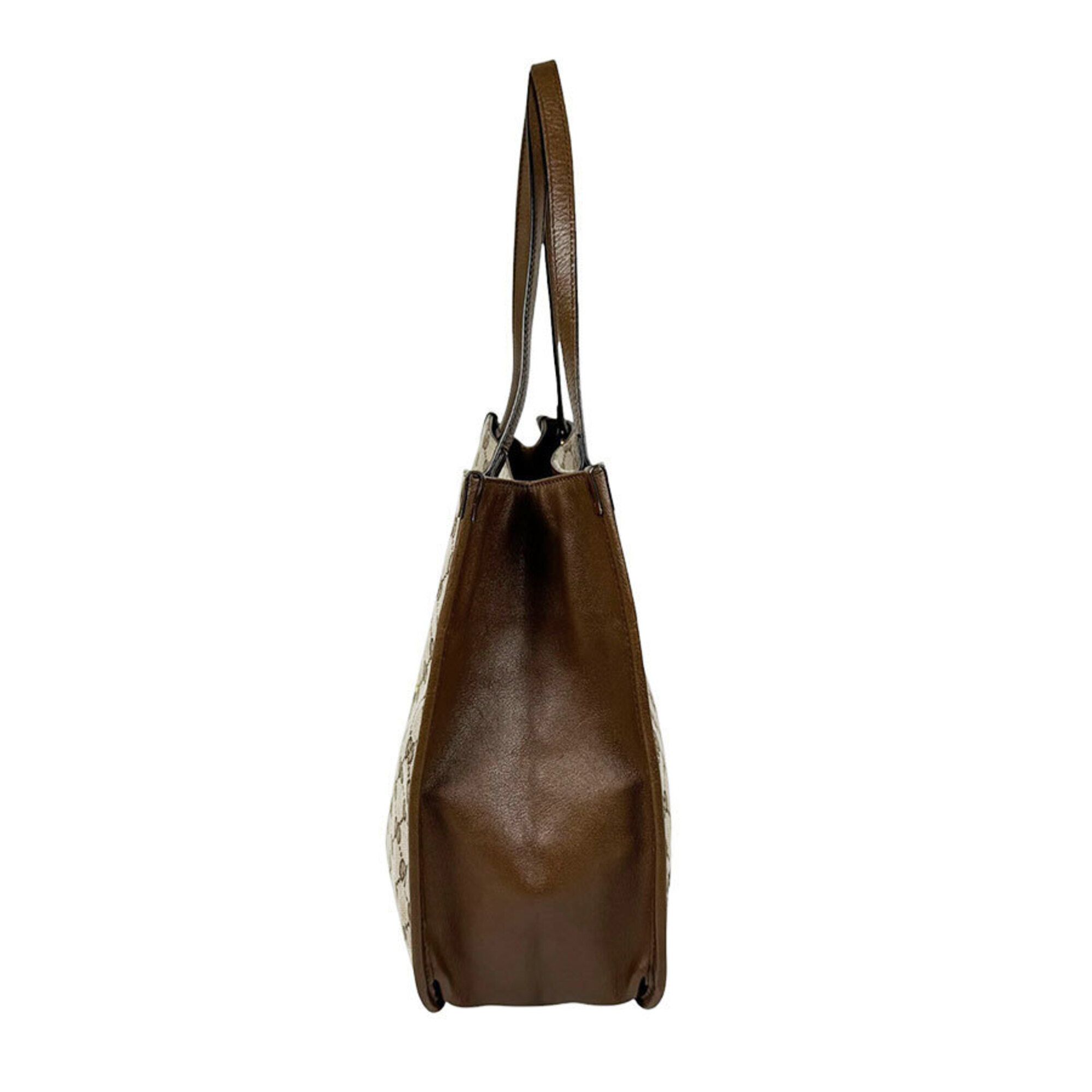 Gg Canvas Leather Handbag (Pre-Owned) - Gucci - Modalova