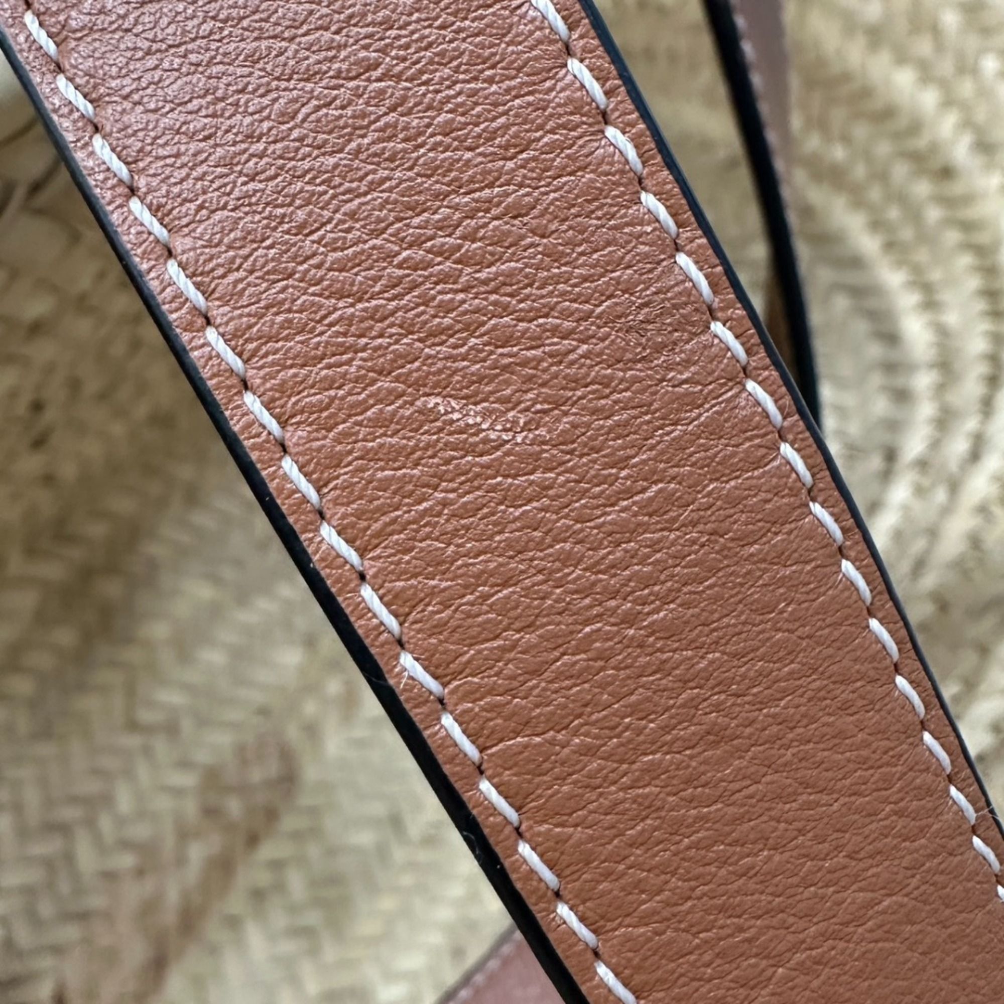 Raffia Leather Basket Tote Bag (Pre-Owned) - Loewe - Modalova