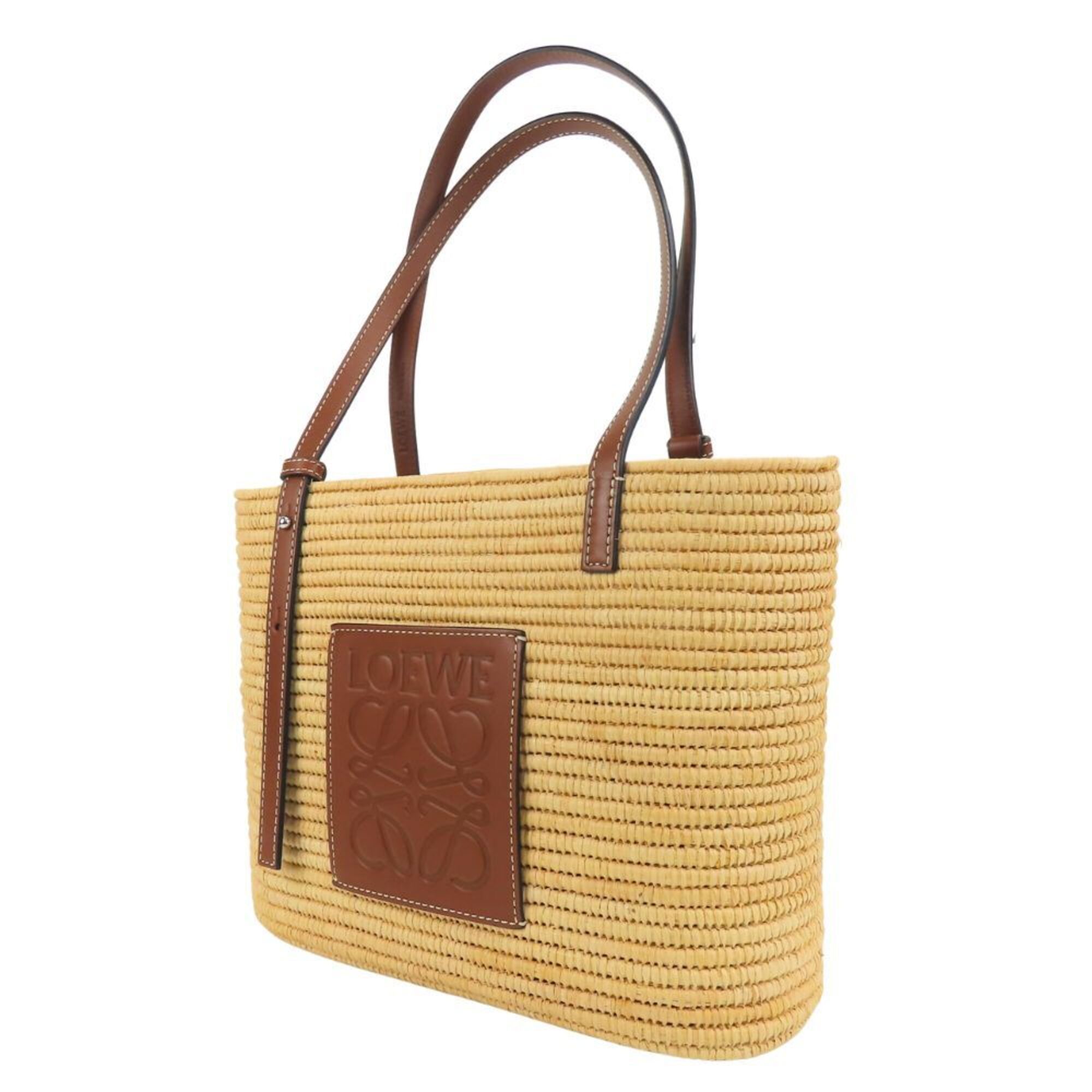 Raffia Leather Tote Bag (Pre-Owned) - Loewe - Modalova