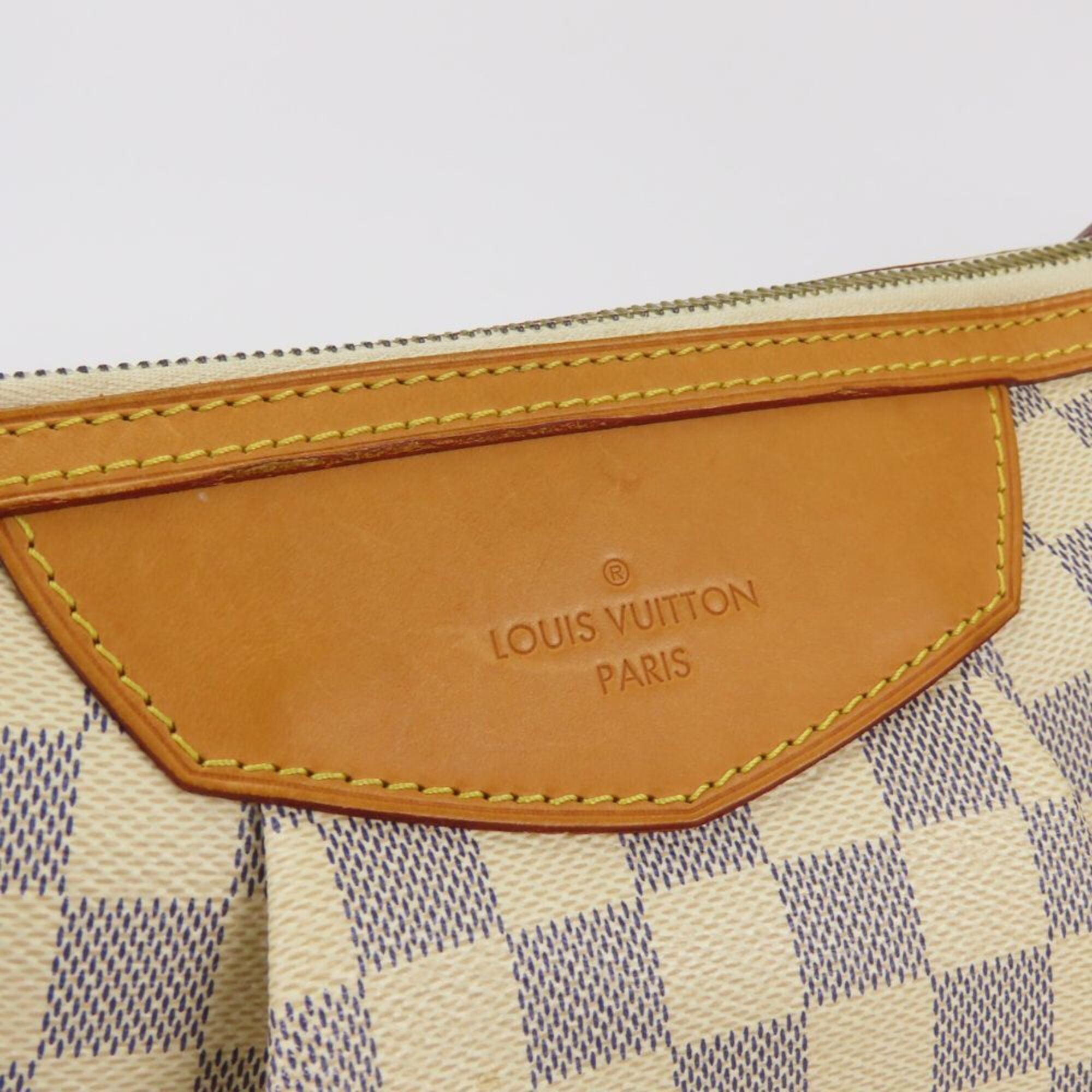 Damier Azur Leather Shoulder Bag (Pre-Owned) - Louis Vuitton - Modalova