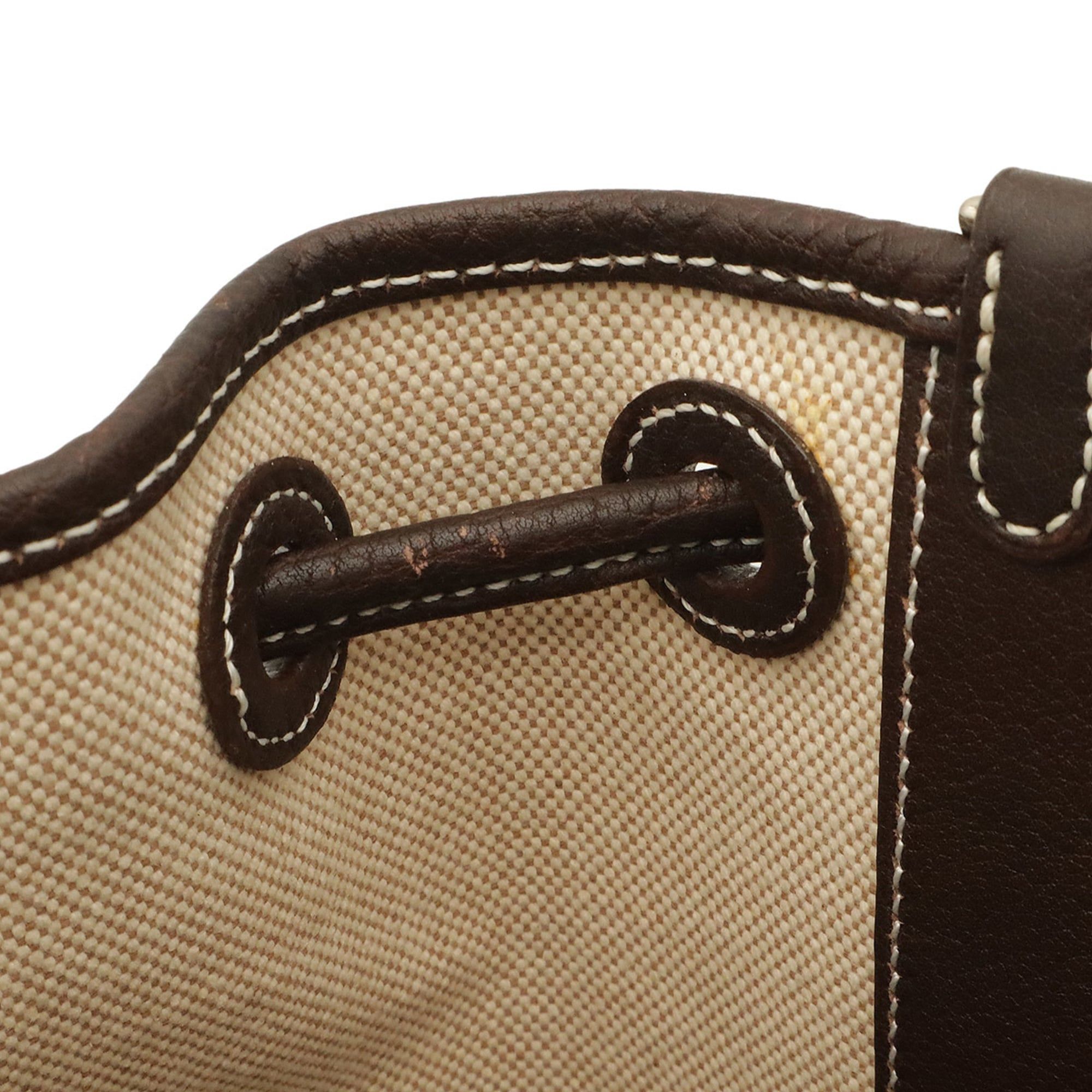 Toile H Leather Shoulder Bag (Pre-Owned) - Hermes - Modalova