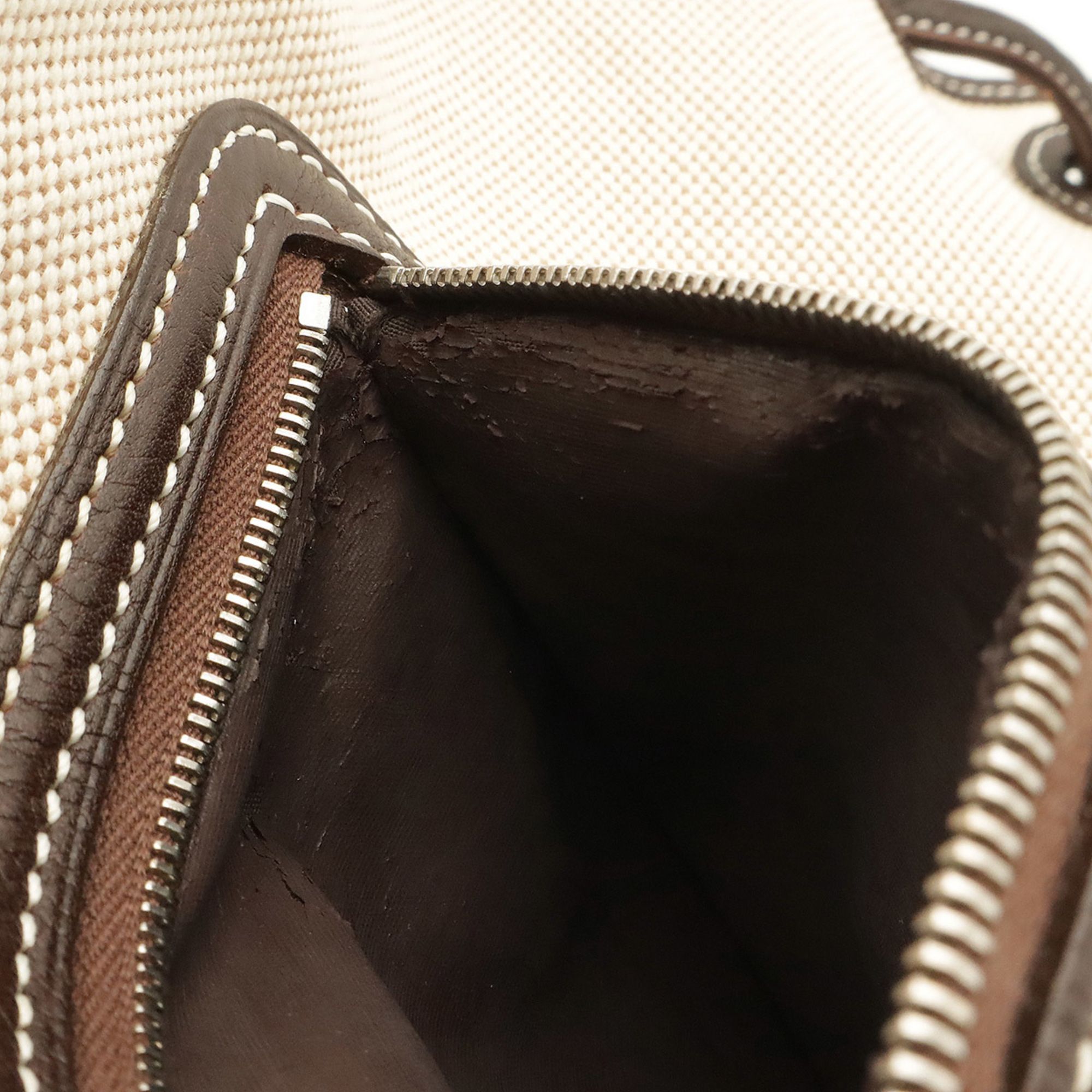 Toile H Leather Shoulder Bag (Pre-Owned) - Hermes - Modalova