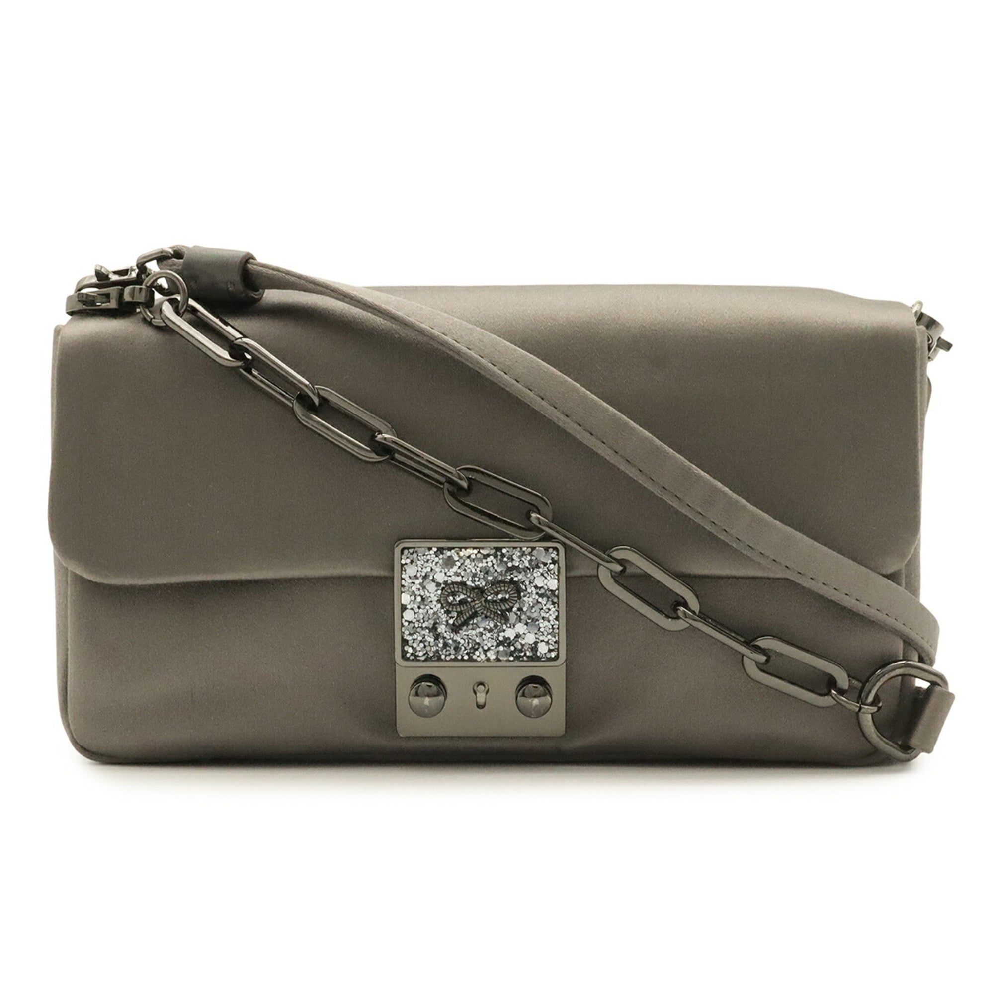 Satin Leather Clutch Bag Shoulder Bag (Pre-Owned) - Anya Hindmarch - Modalova