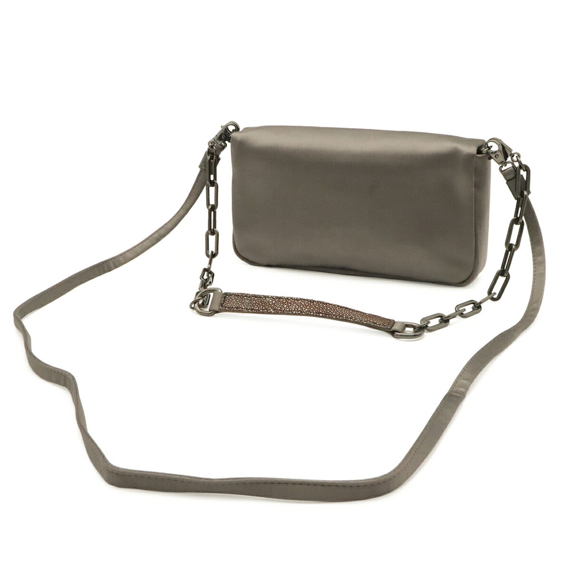 Satin Leather Clutch Bag Shoulder Bag (Pre-Owned) - Anya Hindmarch - Modalova