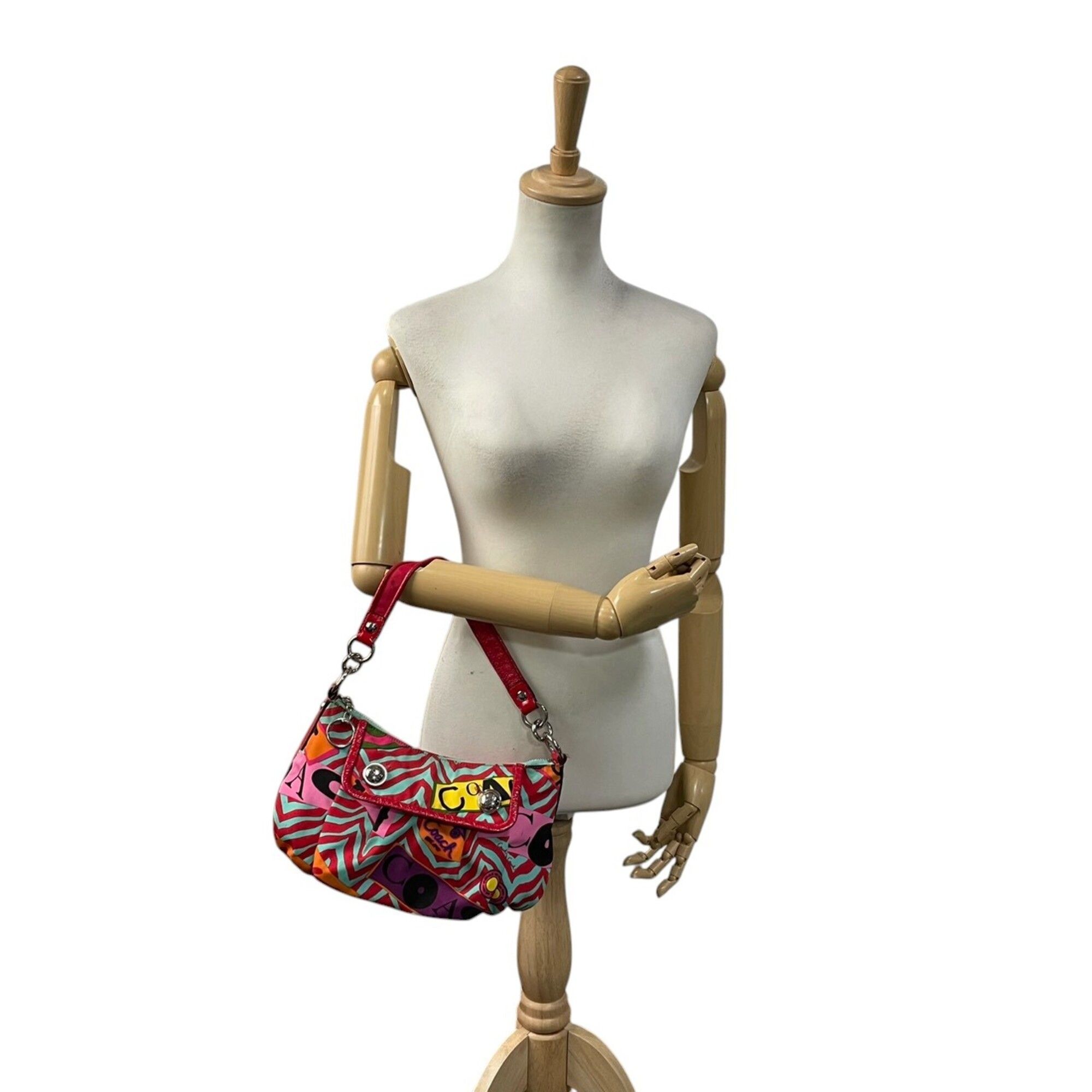 Red Nylon Leather Shoulder Bag (Pre-Owned) - Coach - Modalova