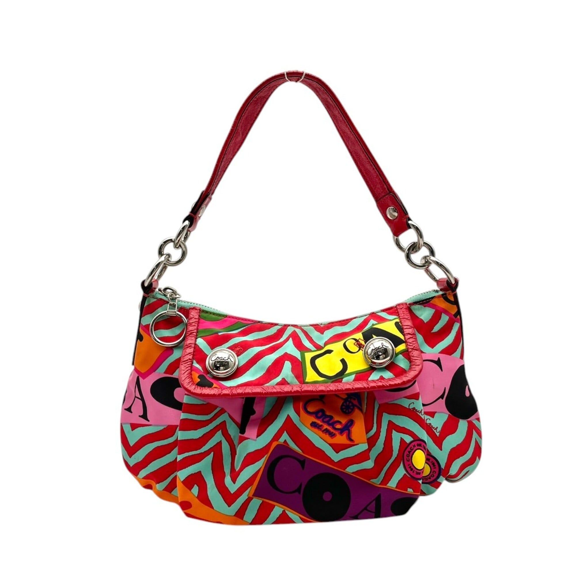 Red Nylon Leather Shoulder Bag (Pre-Owned) - Coach - Modalova