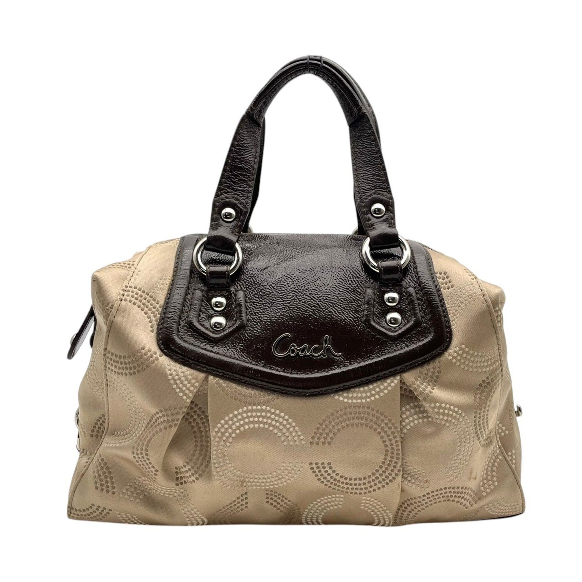 Canvas Leather Handbag Shoulder Bag (Pre-Owned) - Coach - Modalova