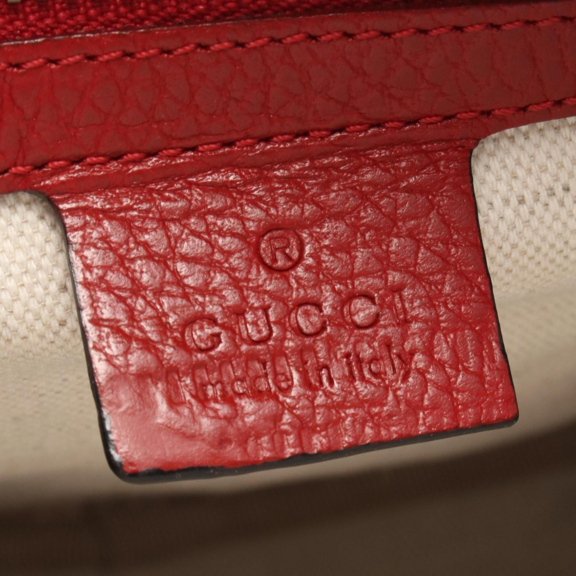 Red Leather Handbag Shoulder Bag (Pre-Owned) - Gucci - Modalova
