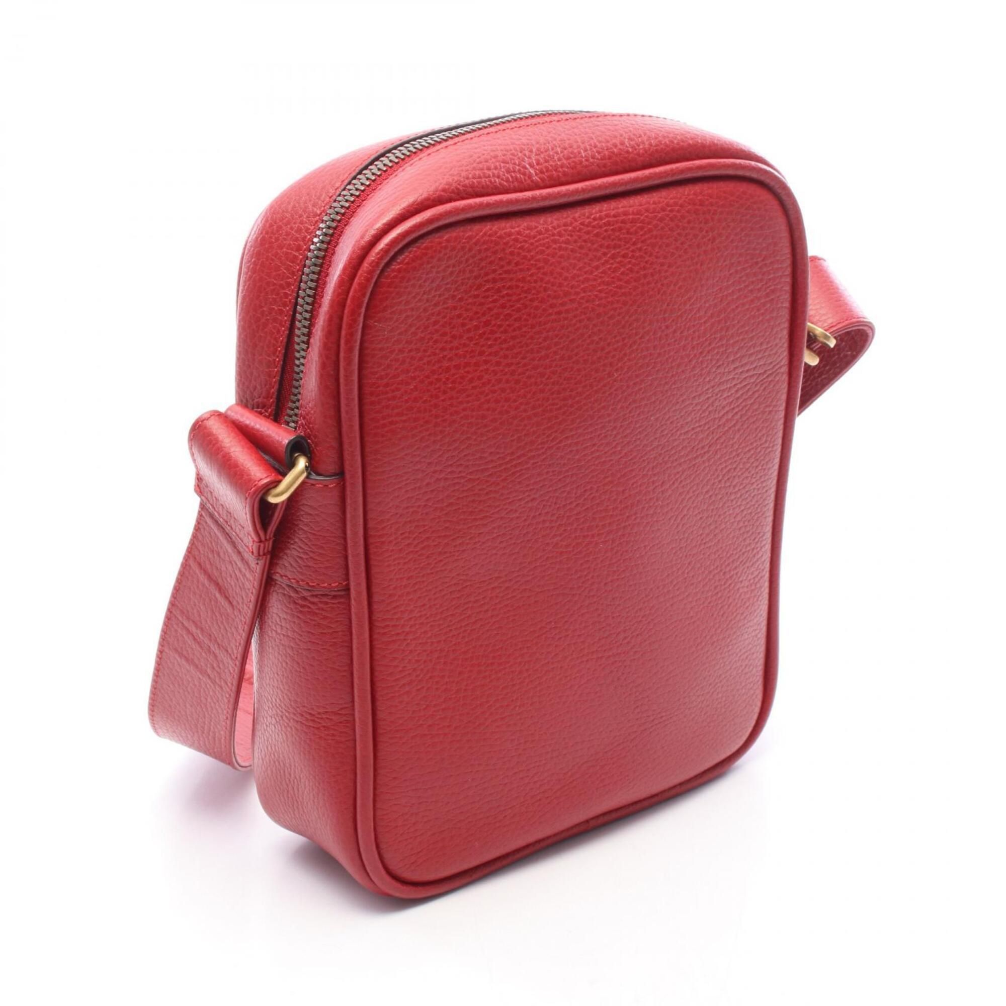 Red Leather Handbag Shoulder Bag (Pre-Owned) - Gucci - Modalova