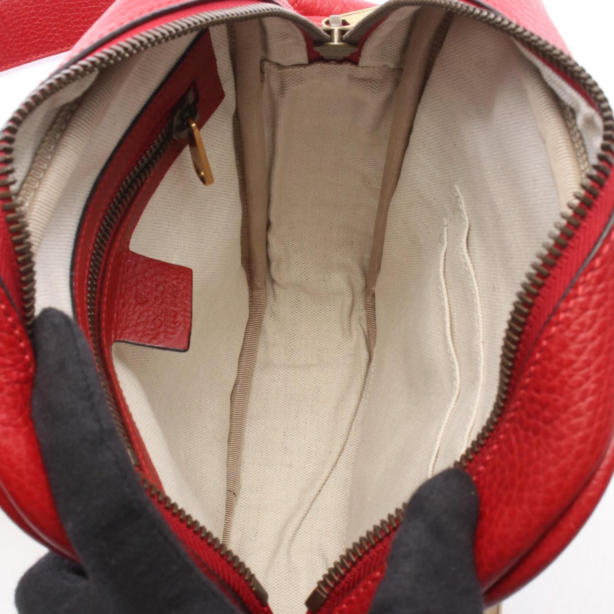 Red Leather Handbag Shoulder Bag (Pre-Owned) - Gucci - Modalova