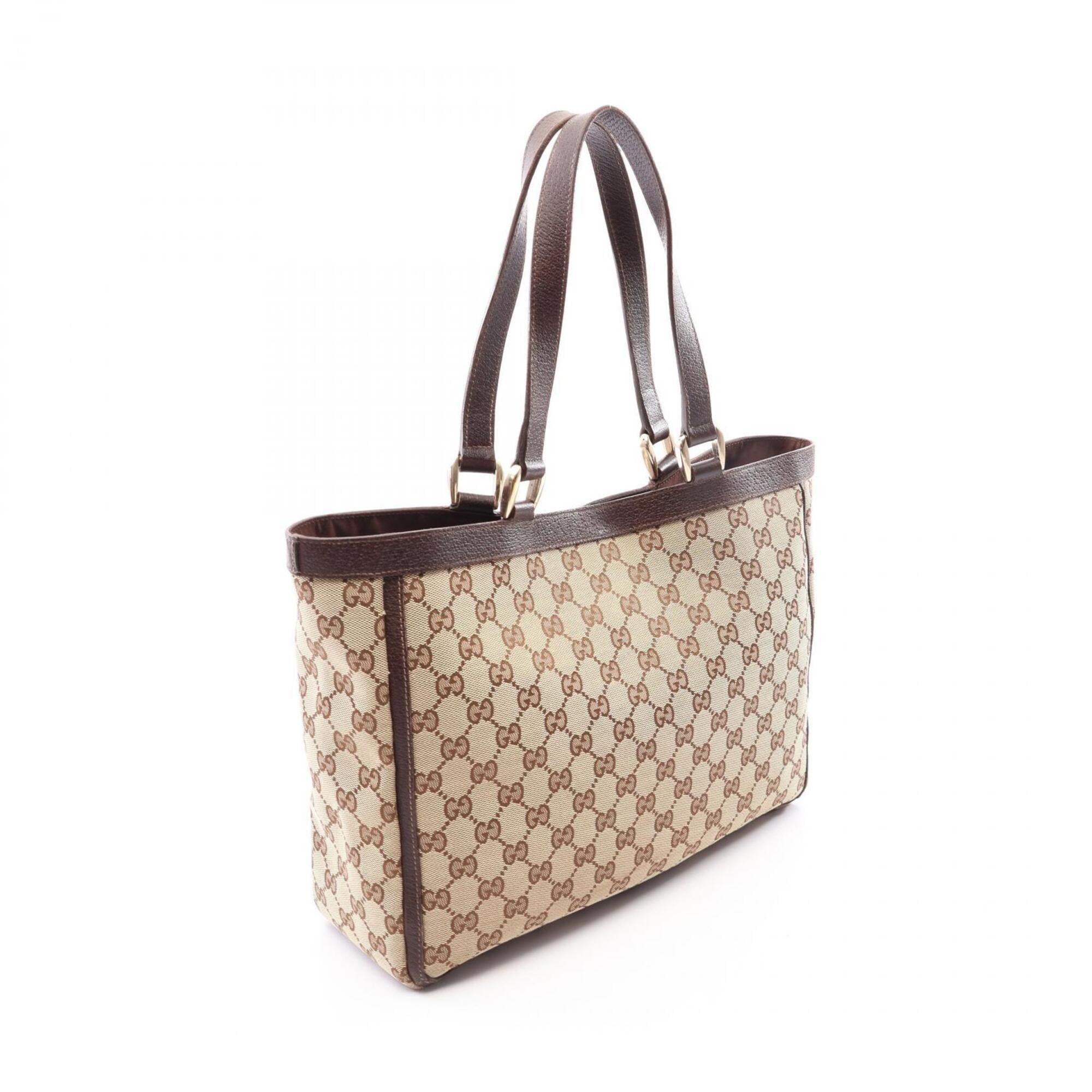 Canvas Leather Handbag Tote Bag (Pre-Owned) - Gucci - Modalova
